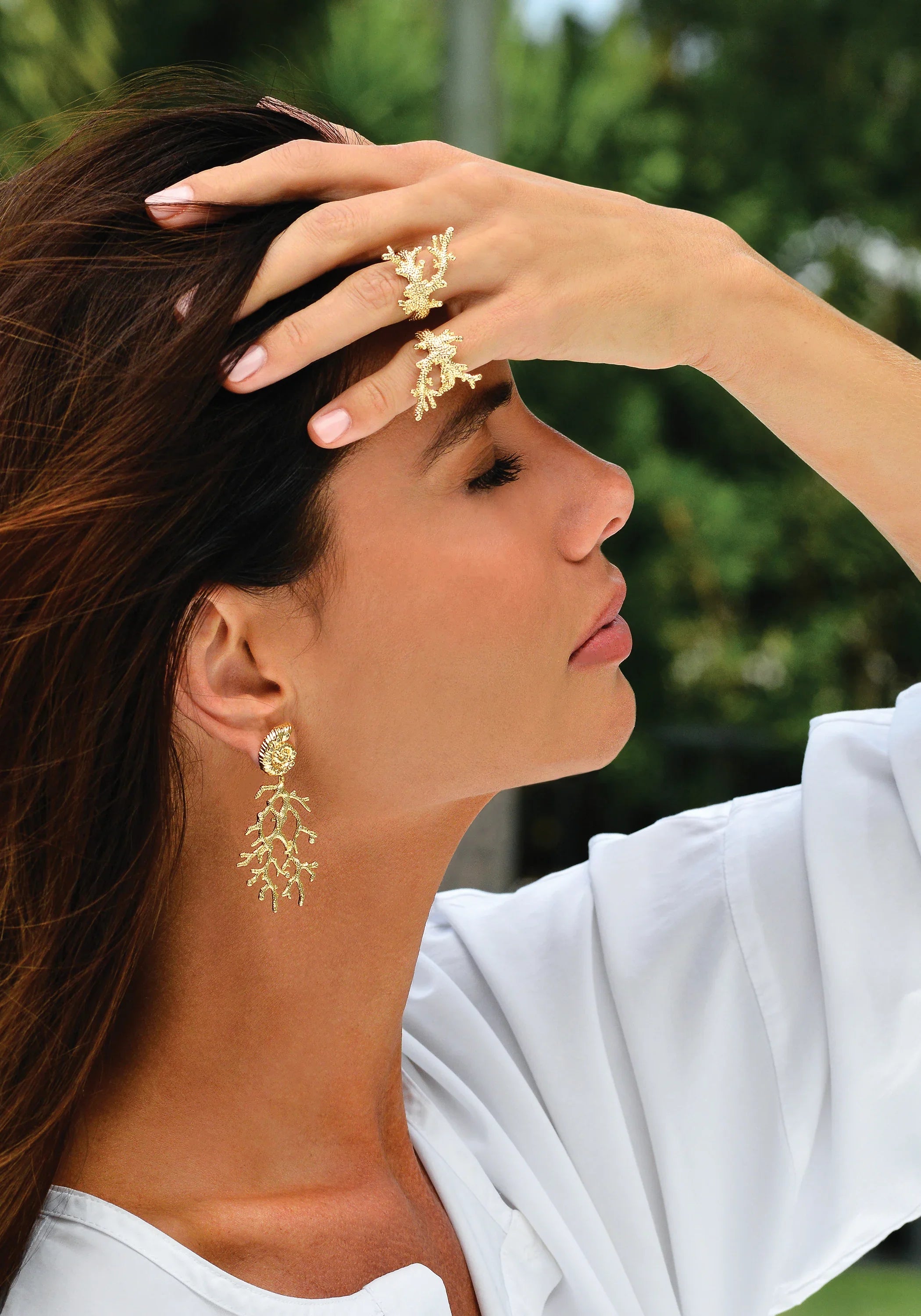 Coral Reef Drop Earrings