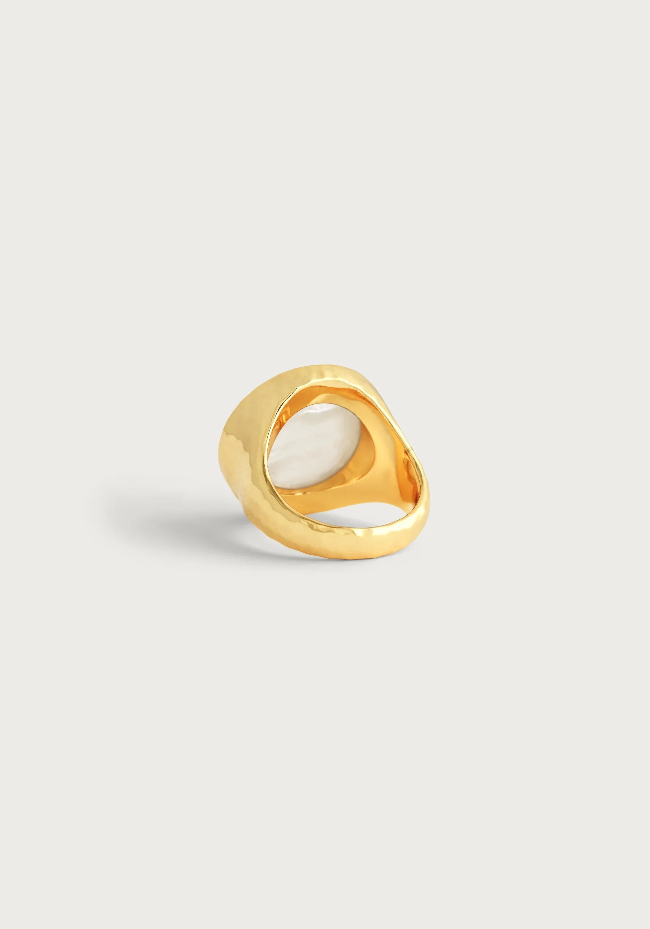 Pegasus Pearl Coin Signet Ring