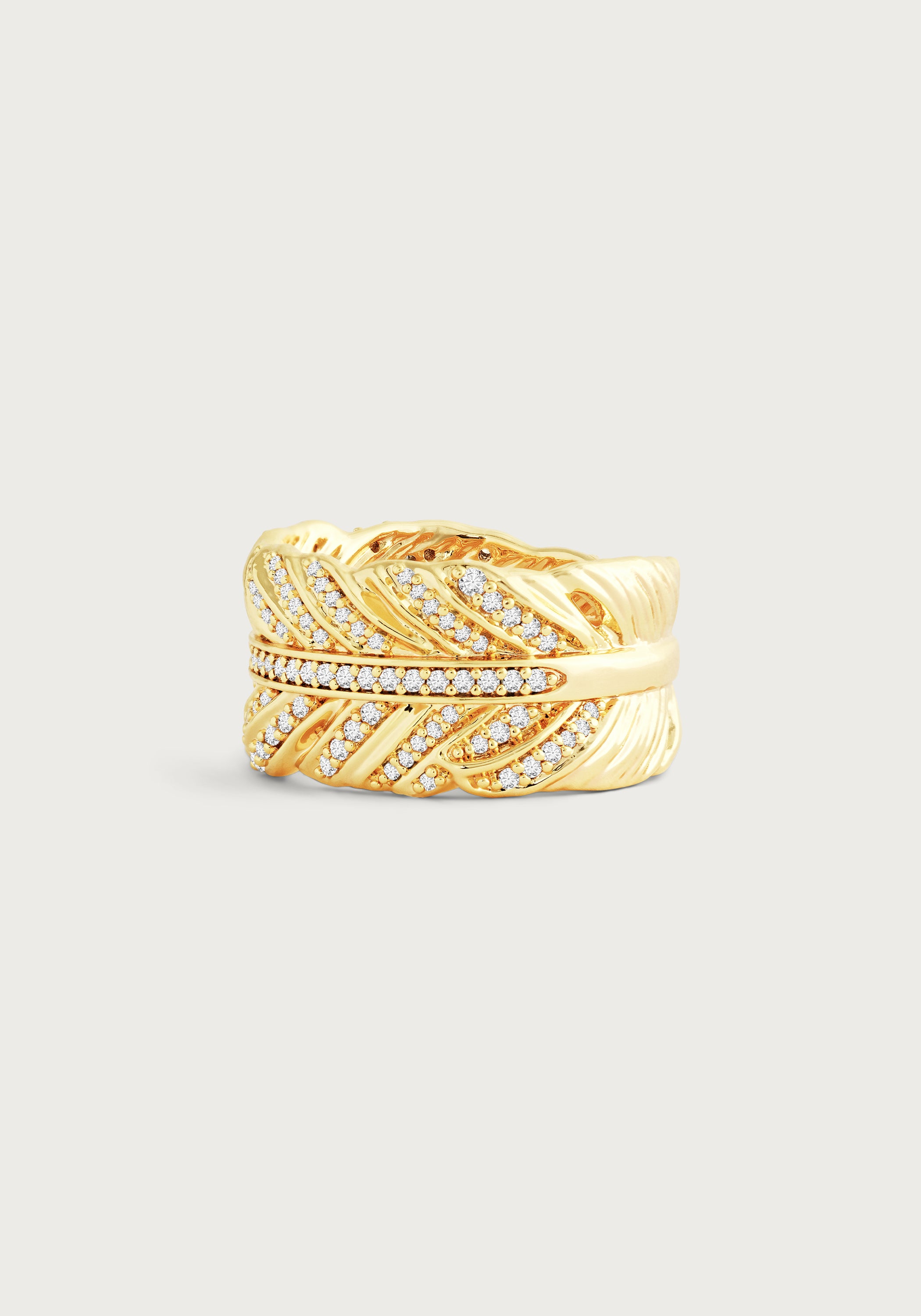 Feather Pave Ring
