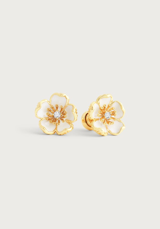 Wildflowers Enameled Stud Earrings - Anabel Aram
