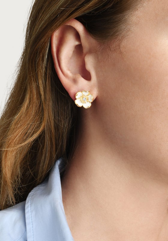 Wildflowers Enameled Stud Earrings - Anabel Aram