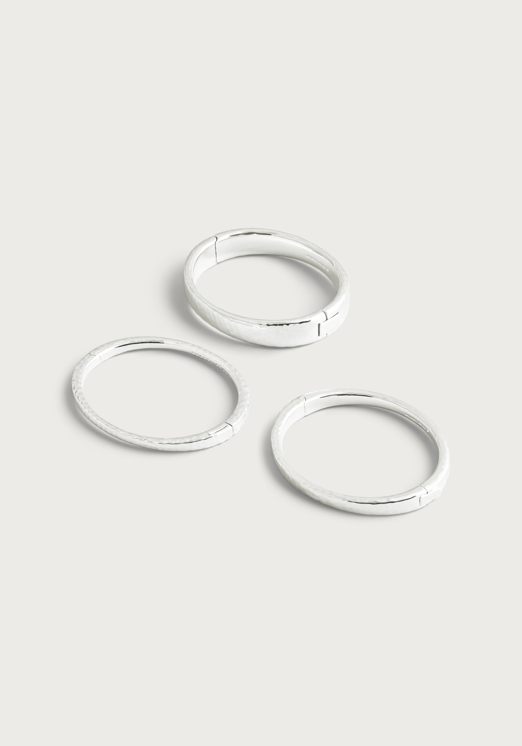 Farrier Thin Hinged Bangle, Silver