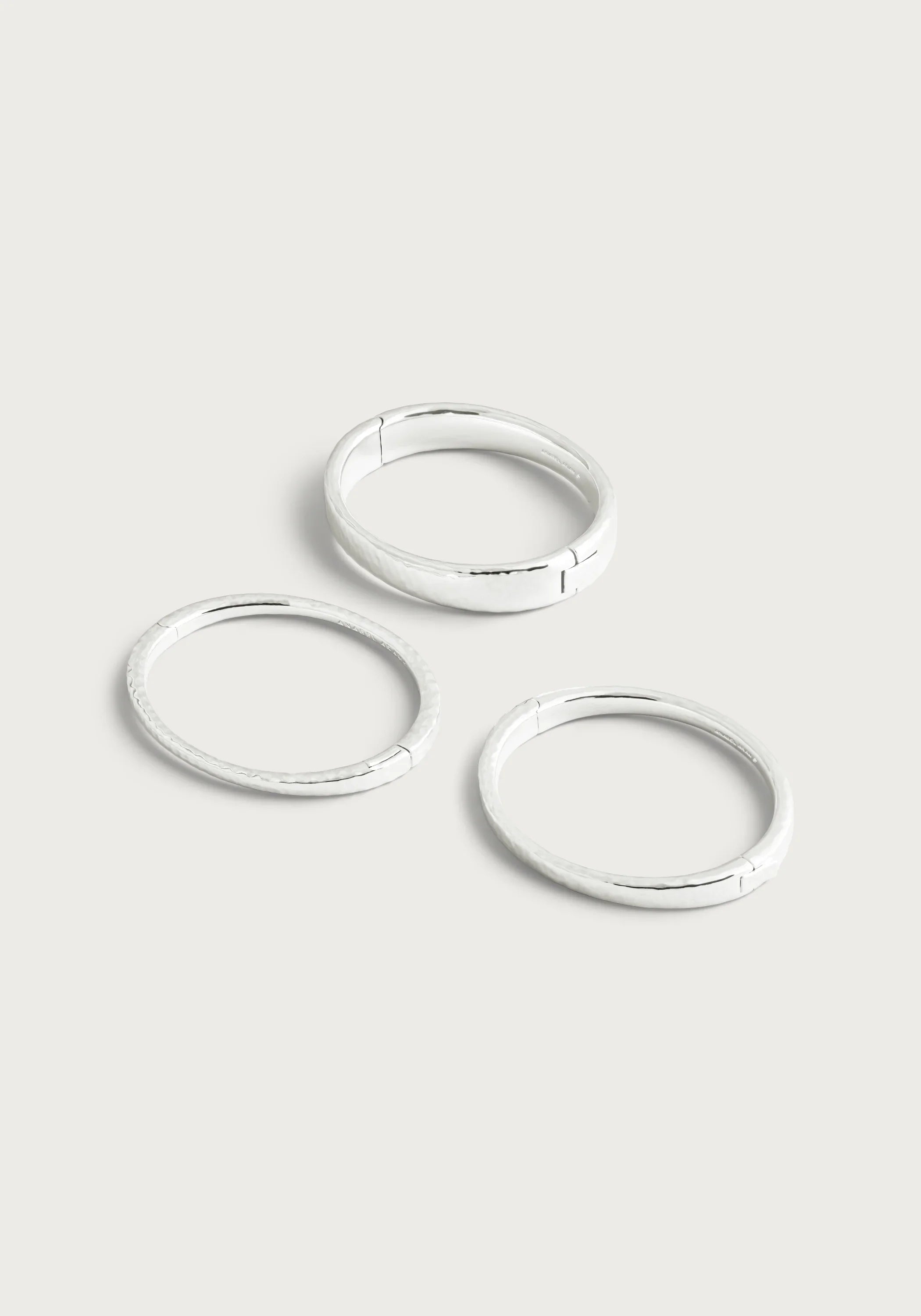 Farrier Thin Hinged Bangle, Silver