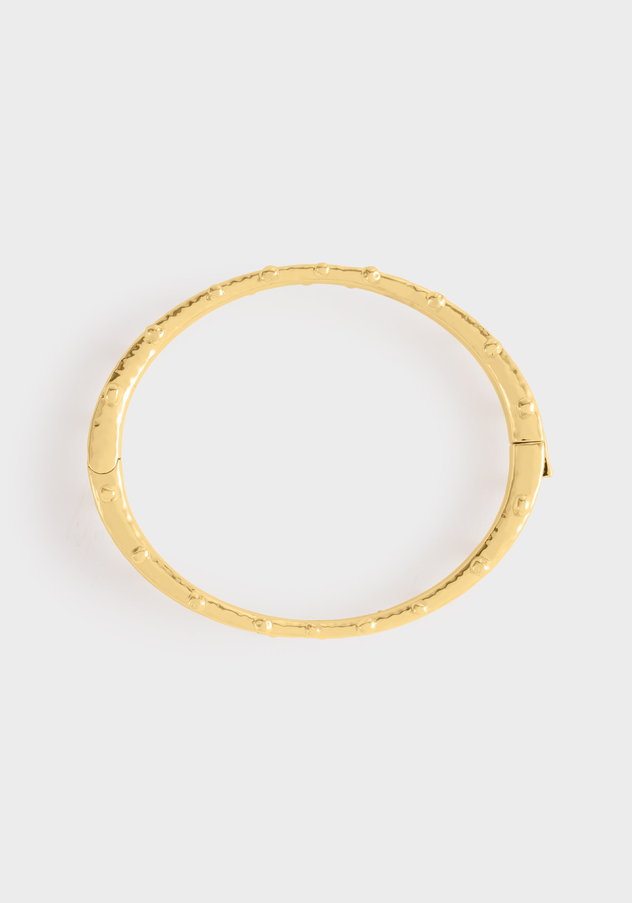 Milos Gold Hinged Bangle