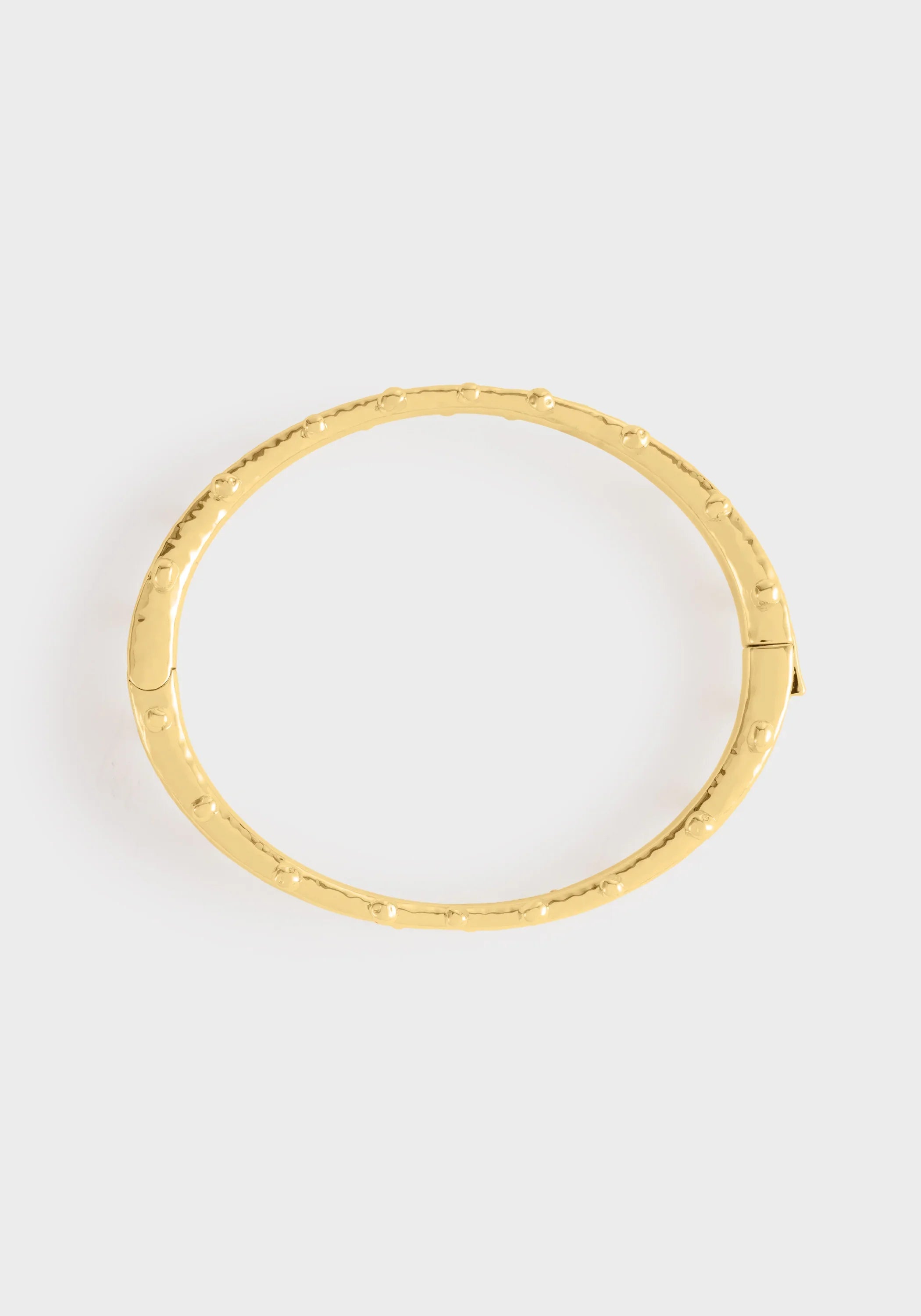 Milos Gold Hinged Bangle