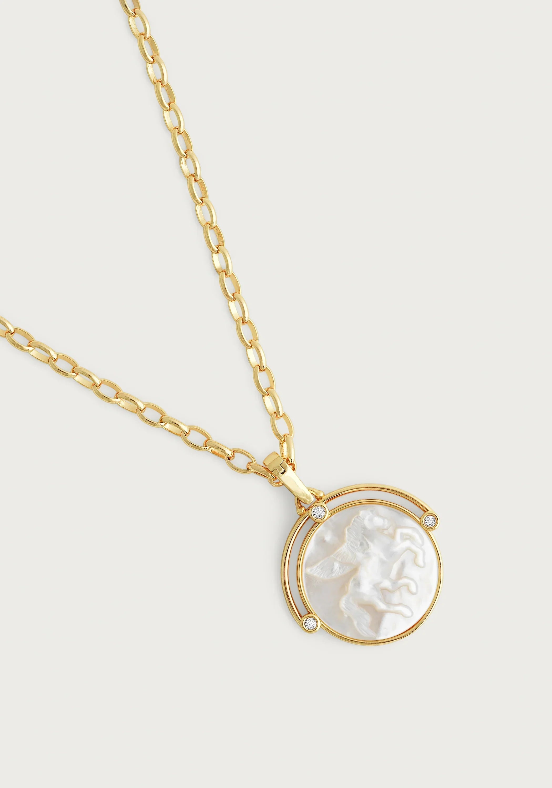 Pendant Chain Necklace, Gold