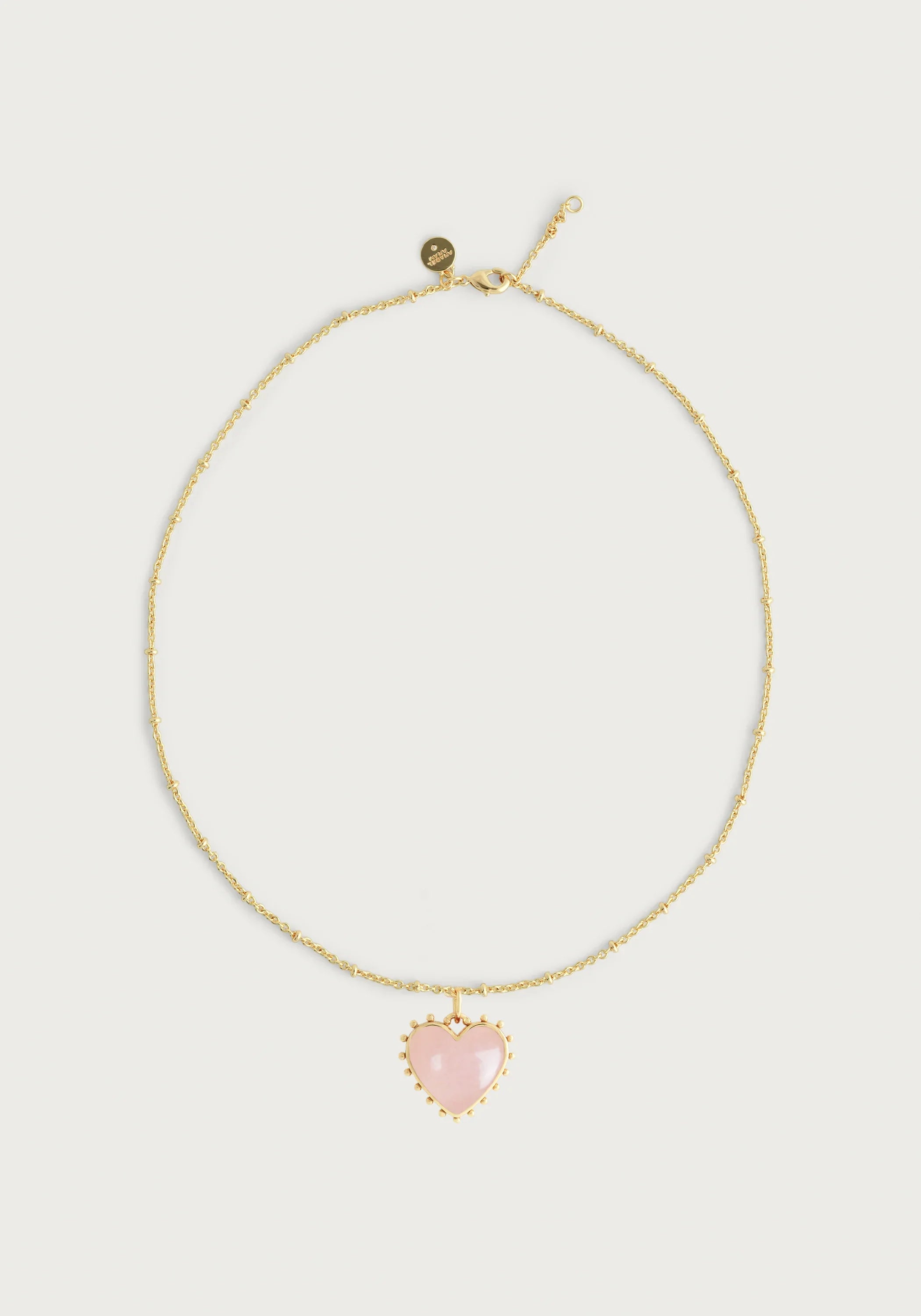 Heart With Stone Pendant Necklace
