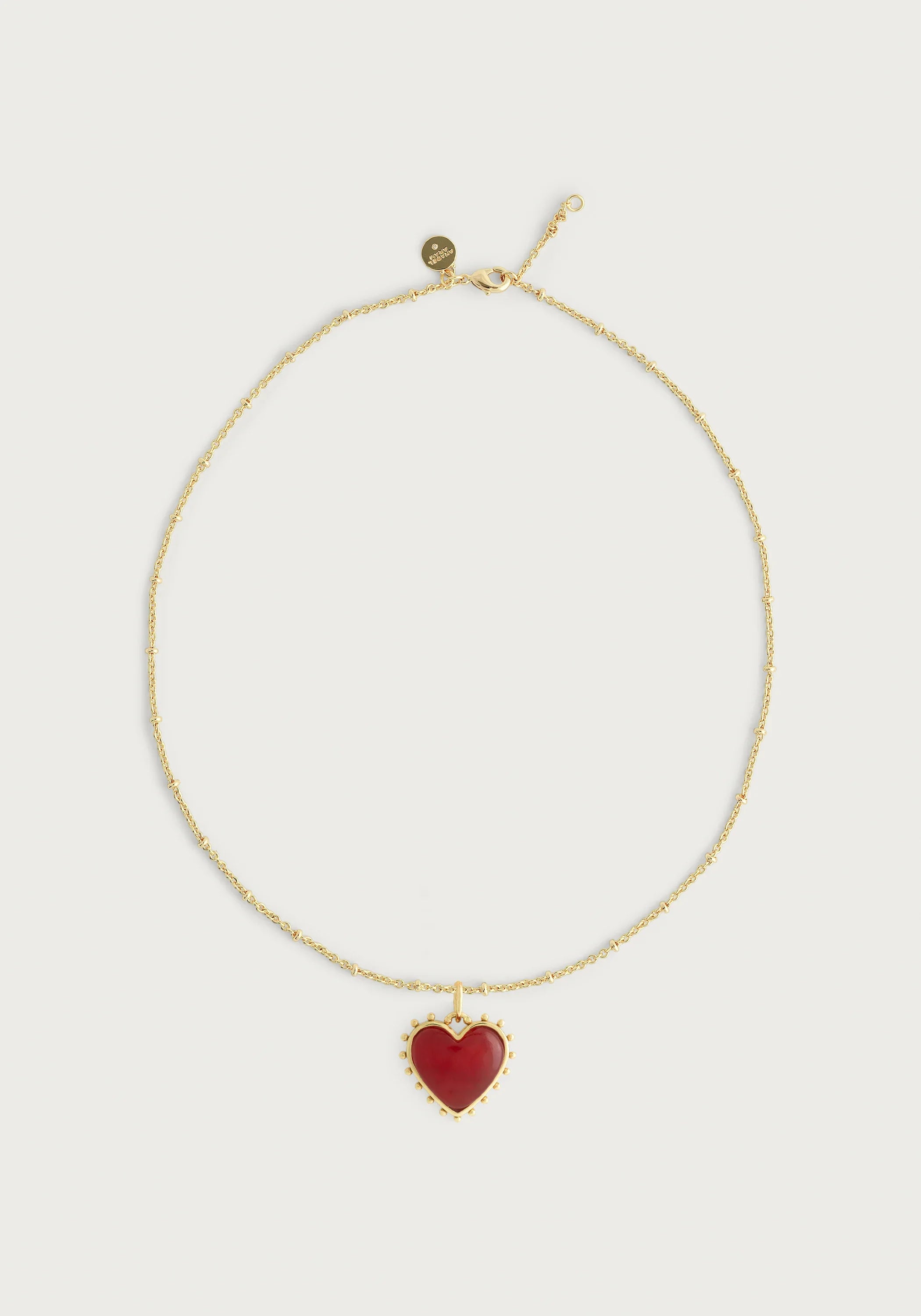 Heart With Stone Pendant Necklace