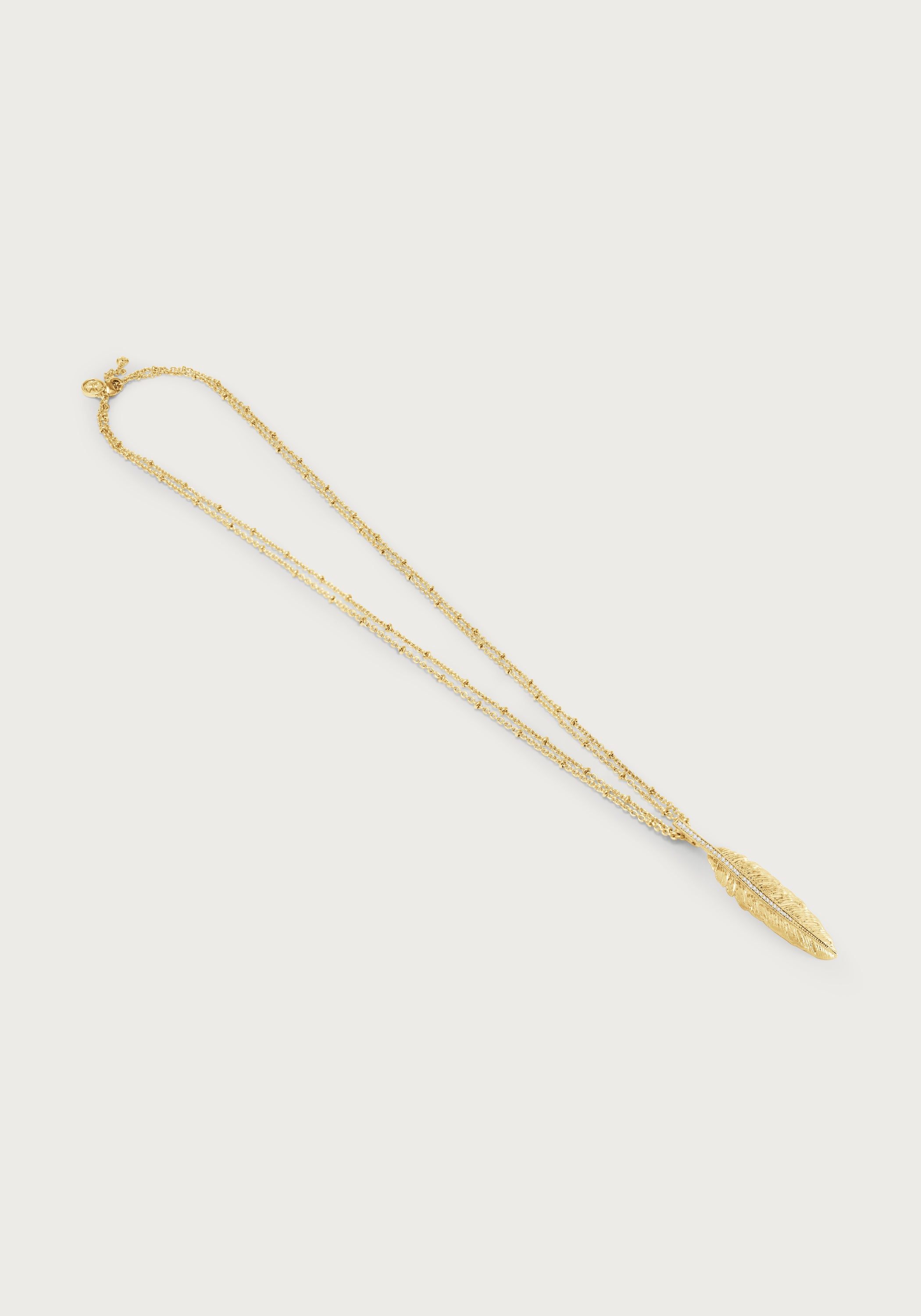 Feather Large Pendant Necklace