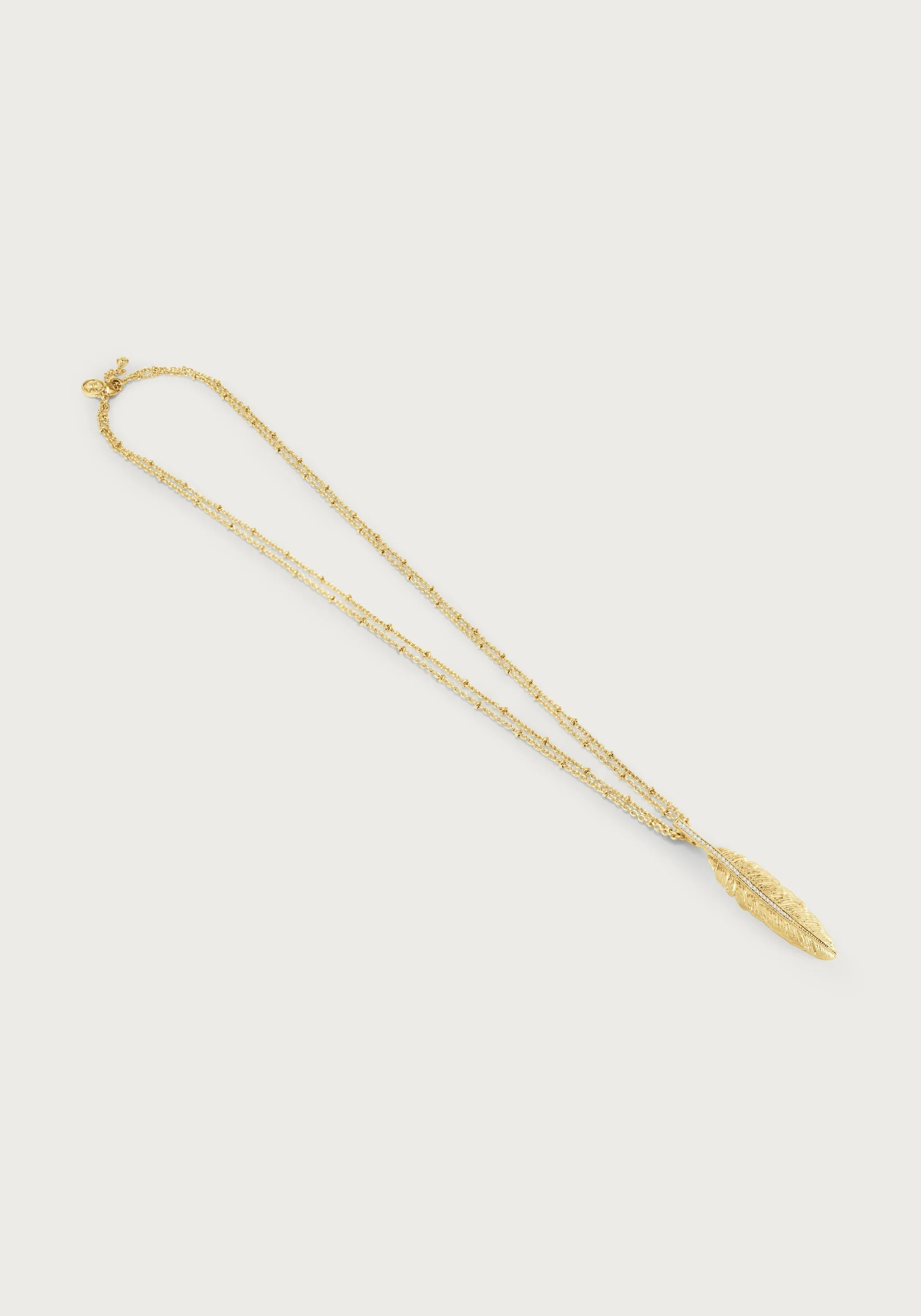 Feather Large Pendant Necklace
