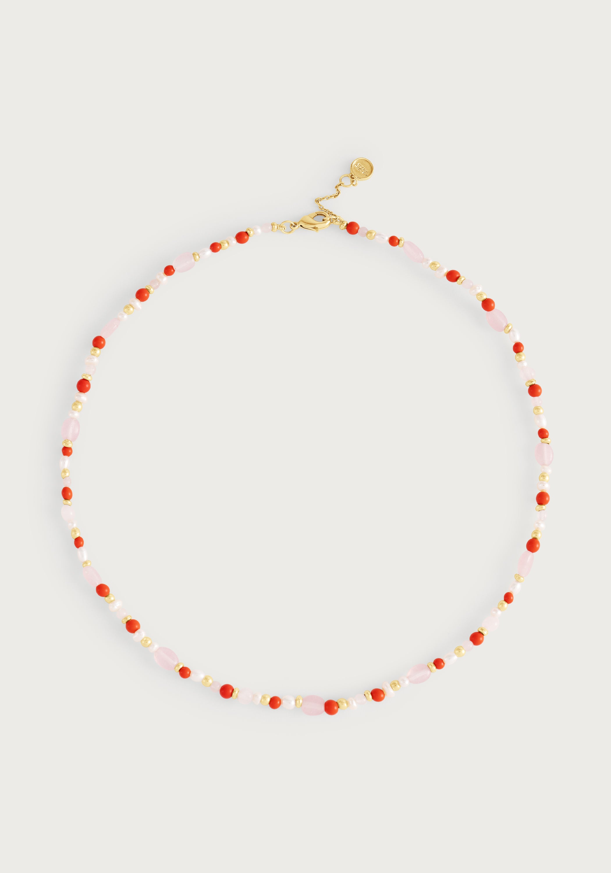 Milos Beaded Necklace, Warm