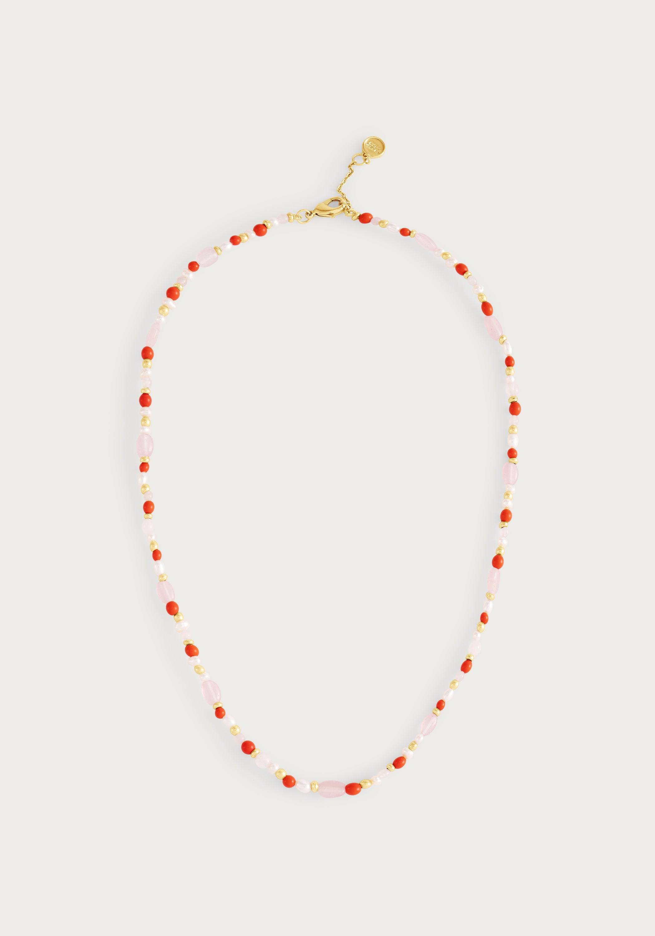 Milos Beaded Necklace, Warm