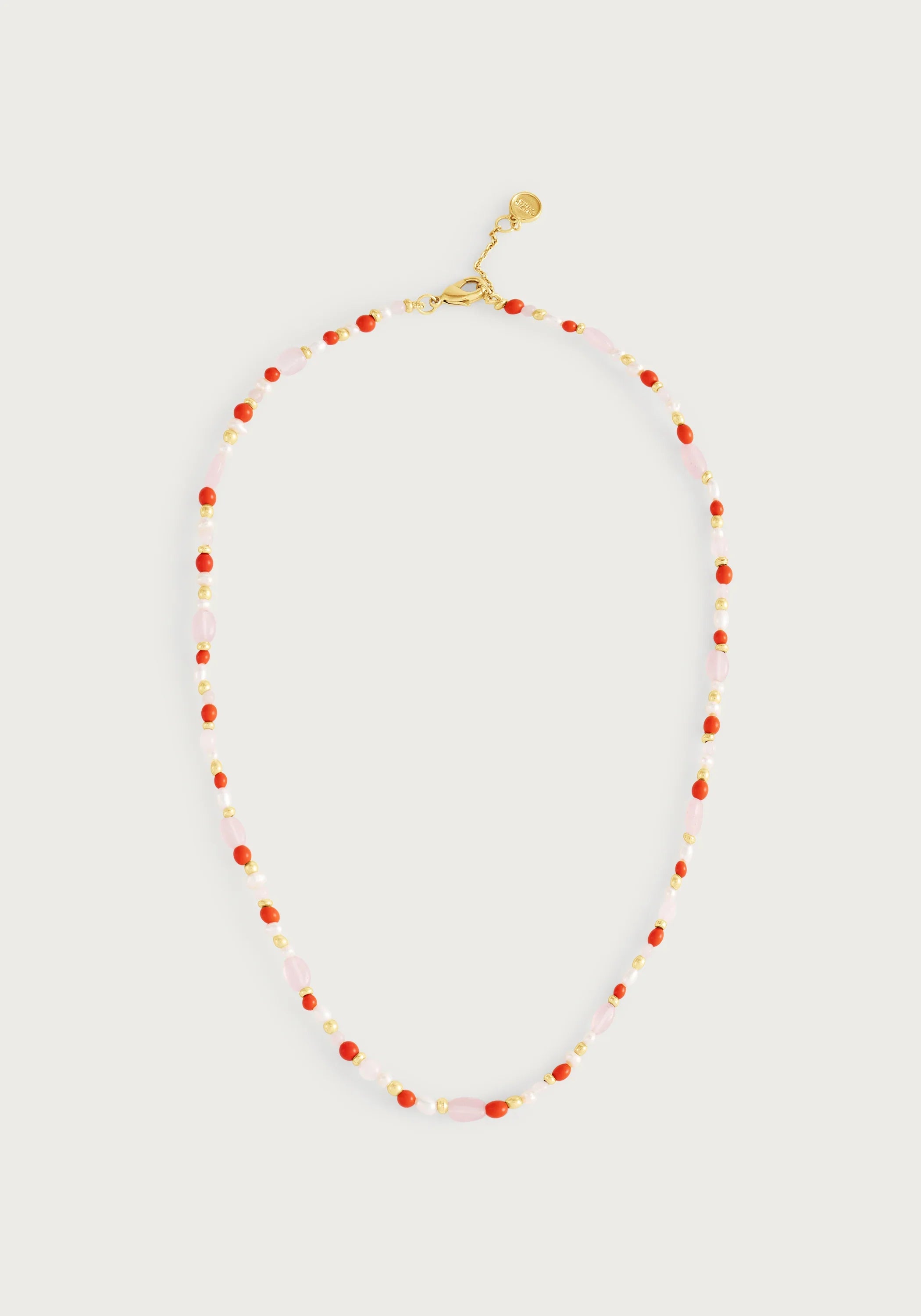 Milos Beaded Necklace, Warm