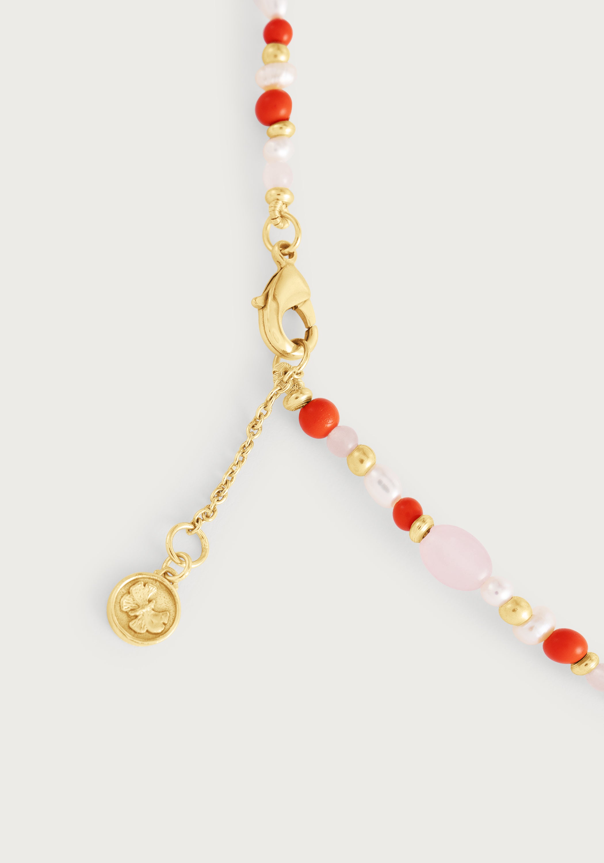 Milos Beaded Necklace, Warm