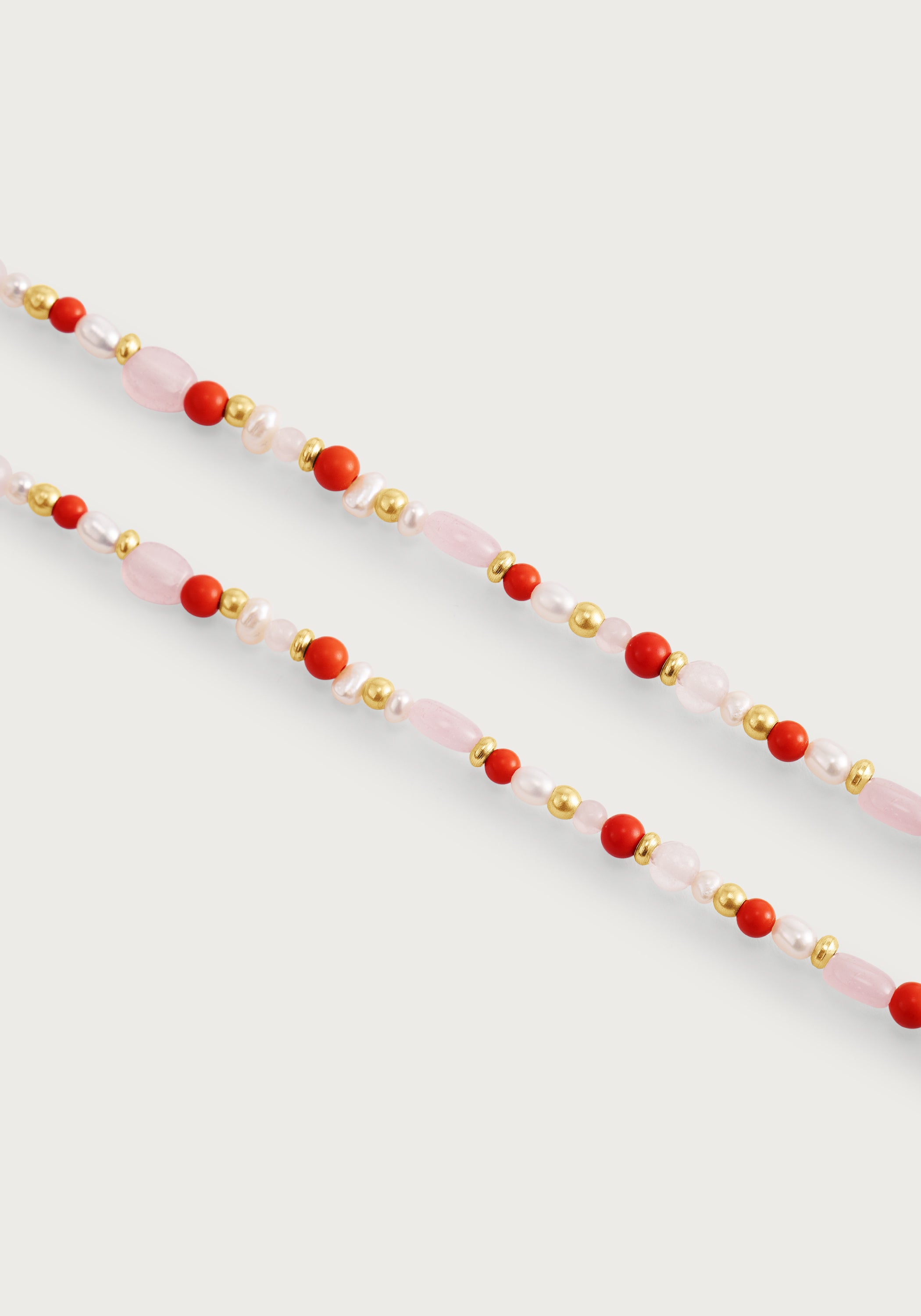 Milos Beaded Necklace, Warm