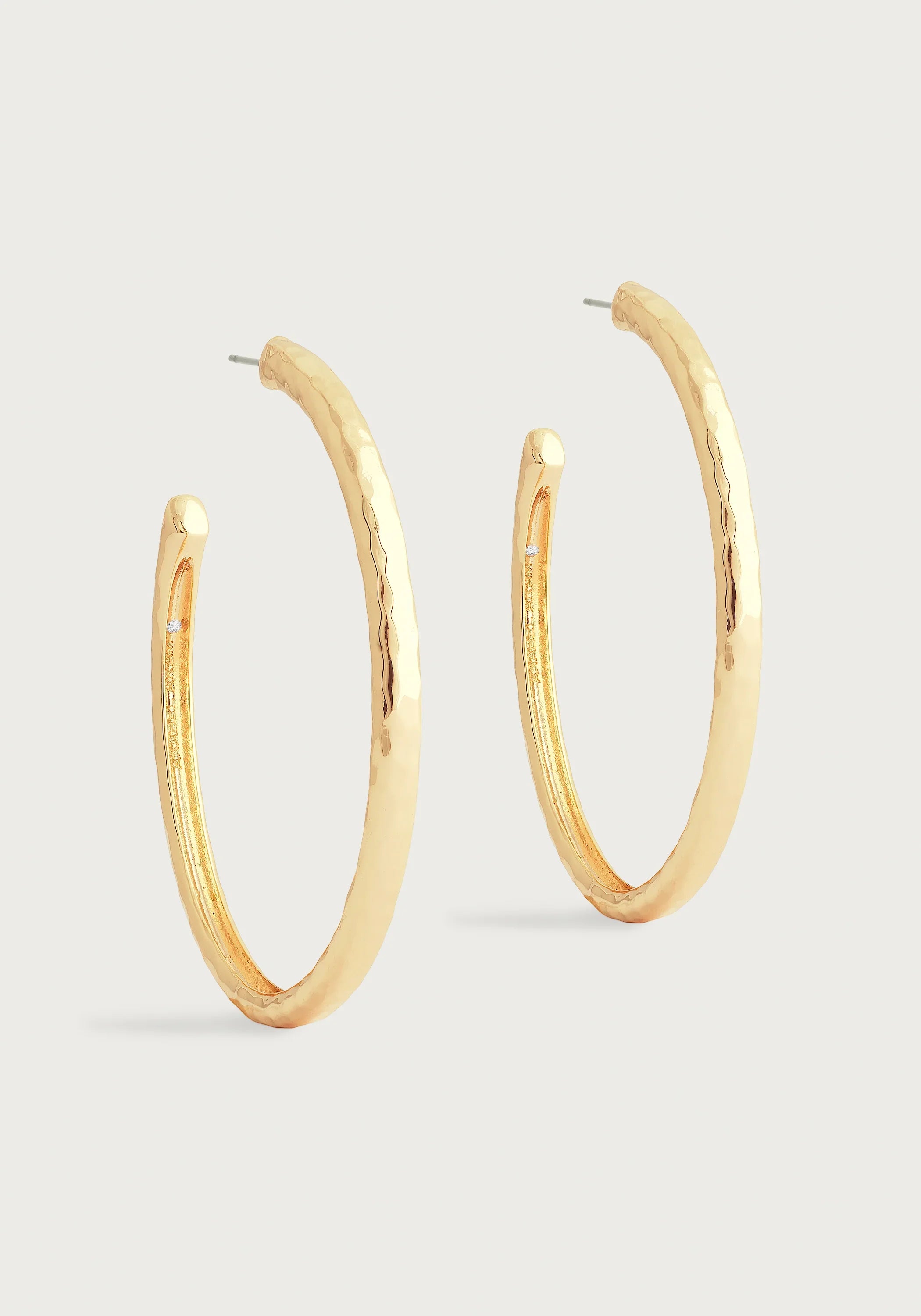 Farrier Large Hoops, Gold