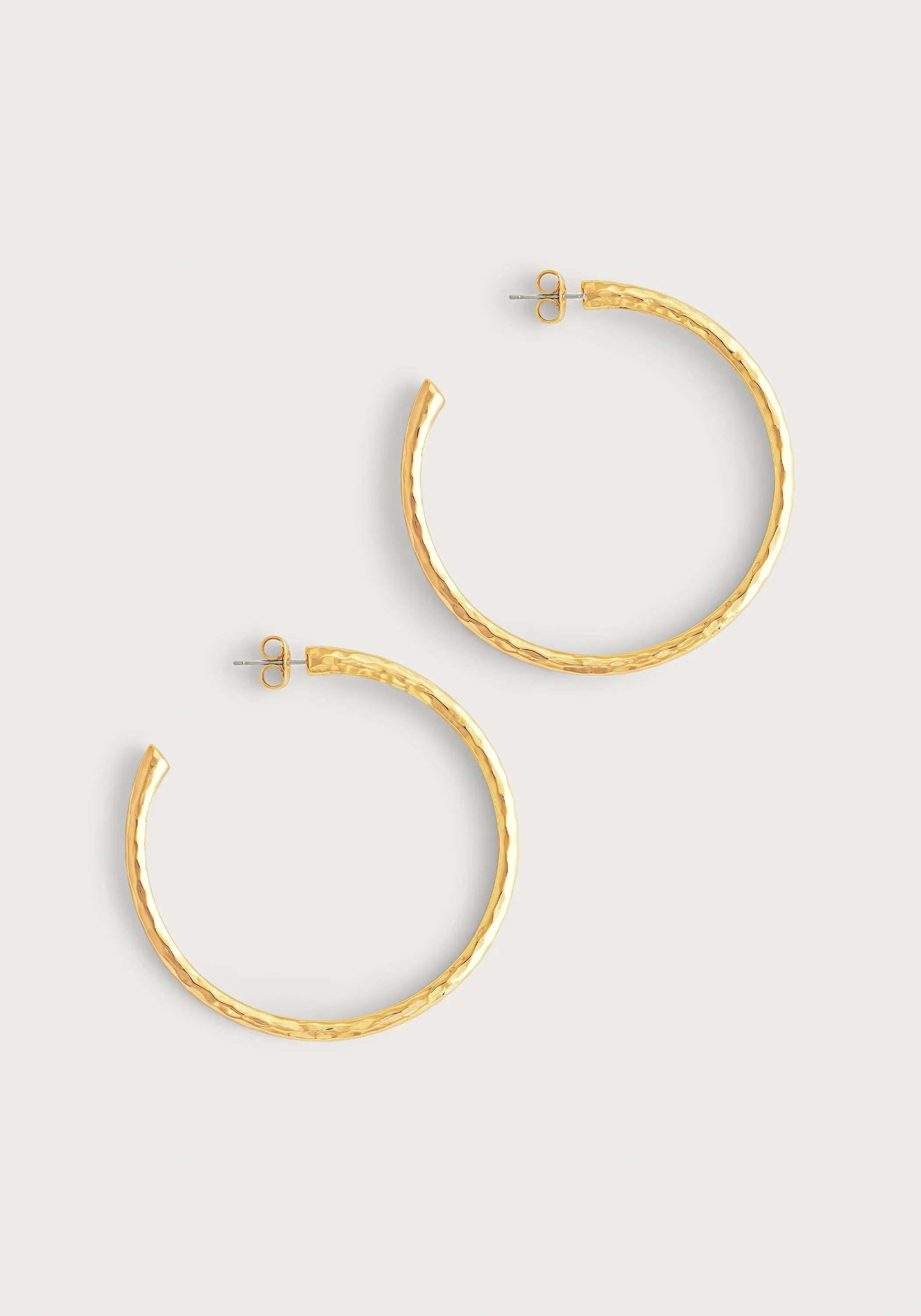 Farrier Large Hoops, Gold