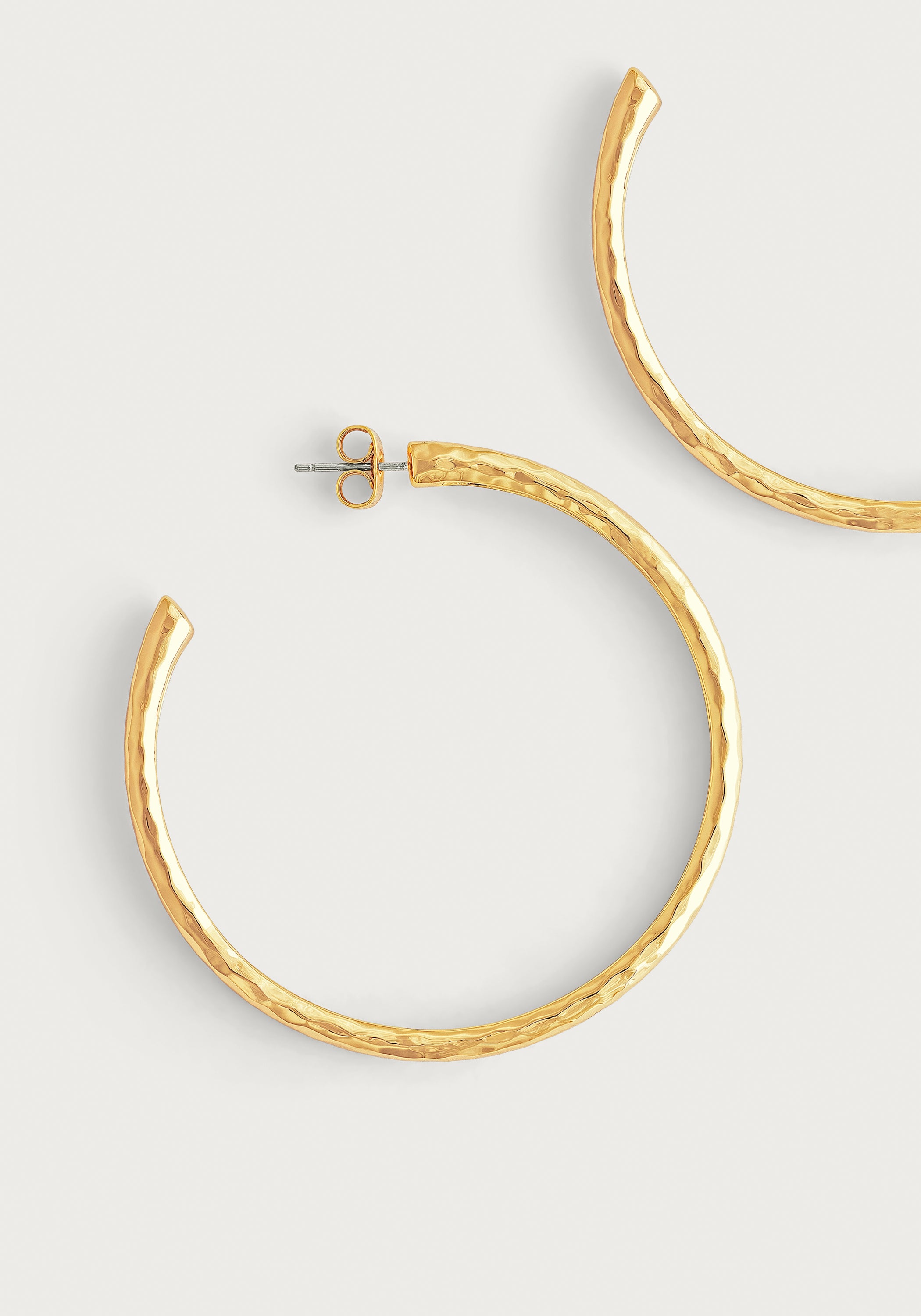 Farrier Large Hoops, Gold