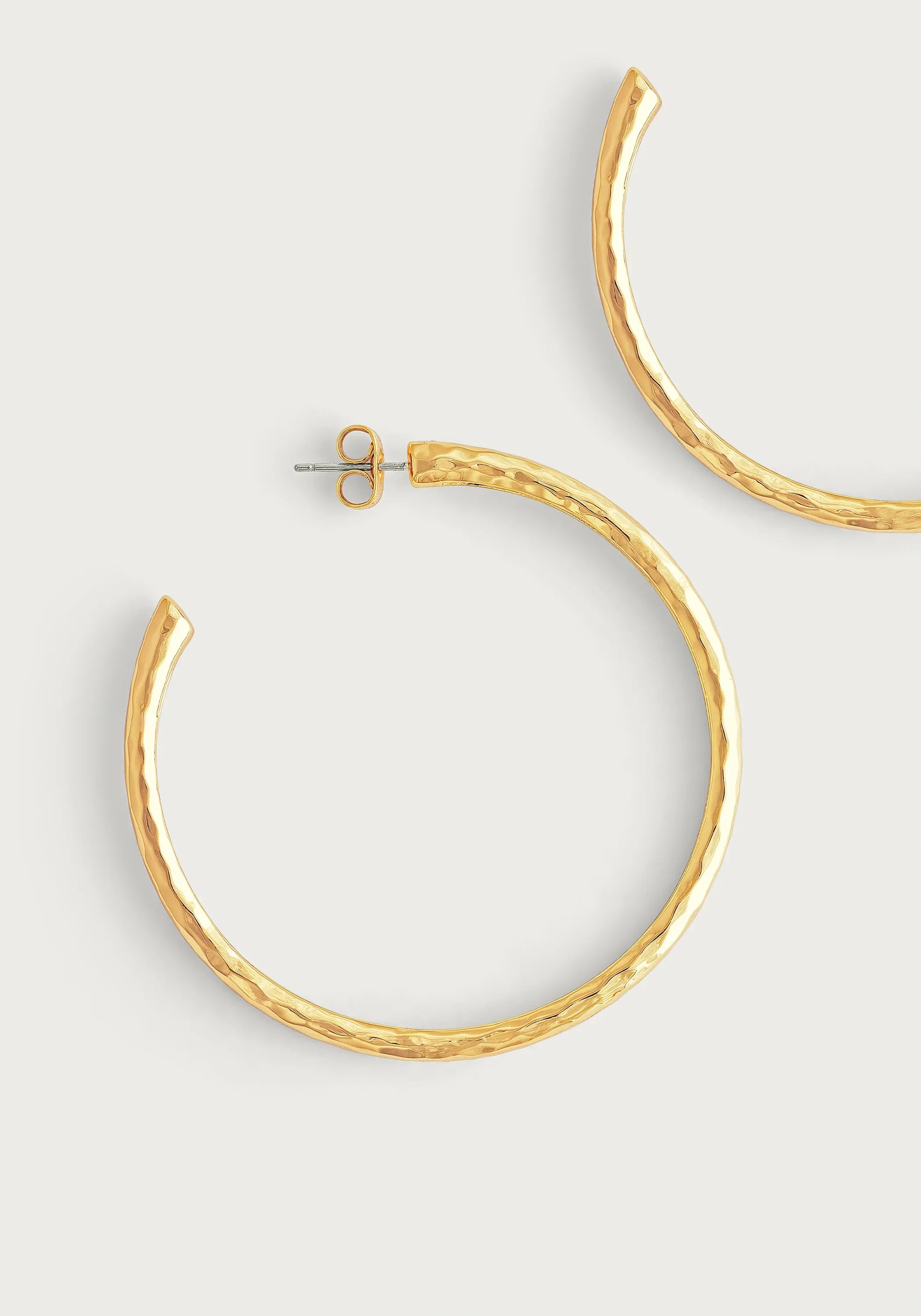 Farrier Large Hoops, Gold