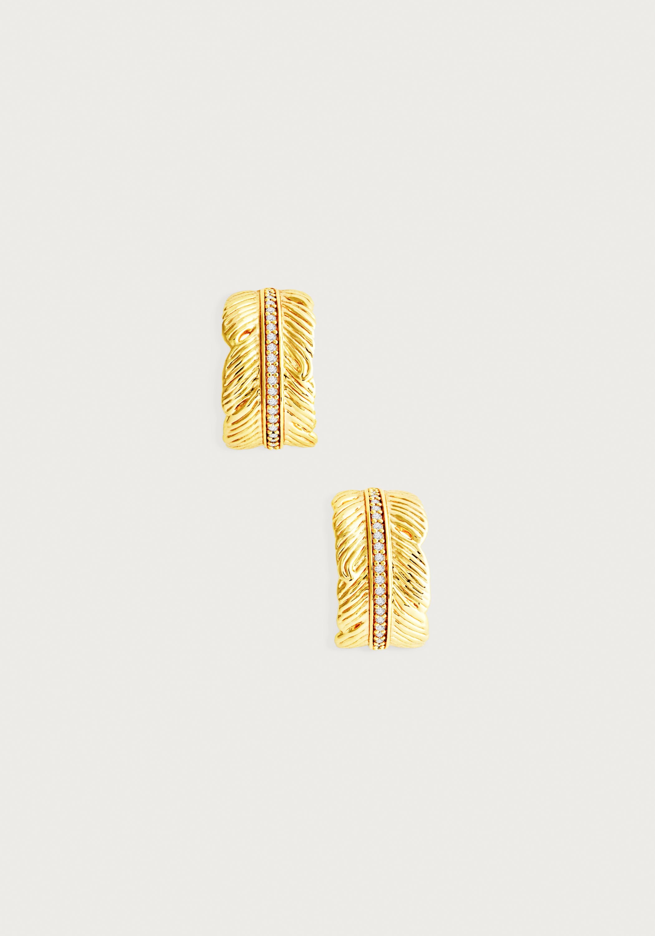 Feather Small Hoop Earrings