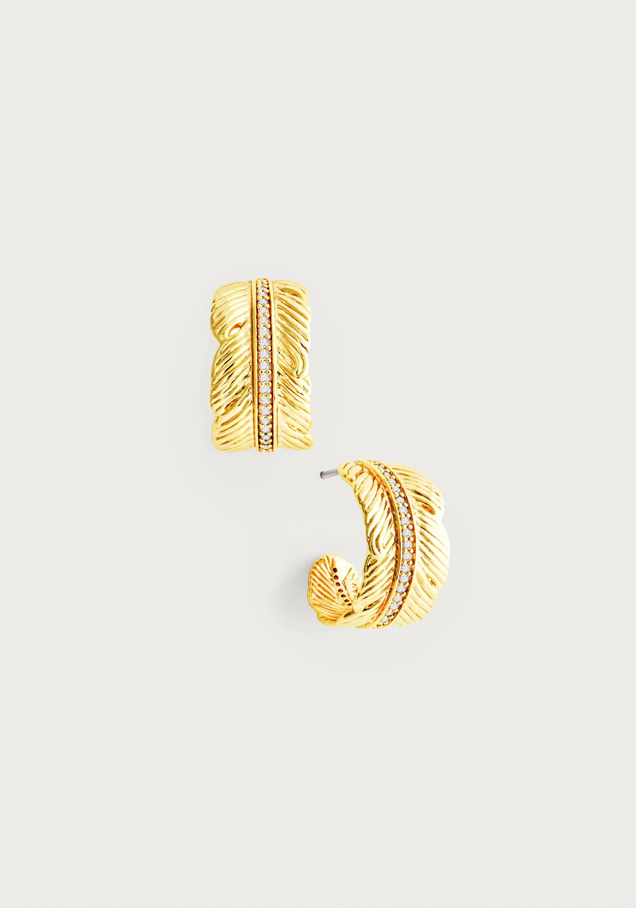 Feather Small Hoop Earrings