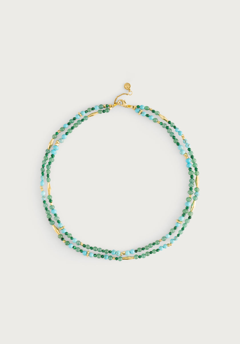 Milos Beaded Necklace - Turquoise – Anabel Aram