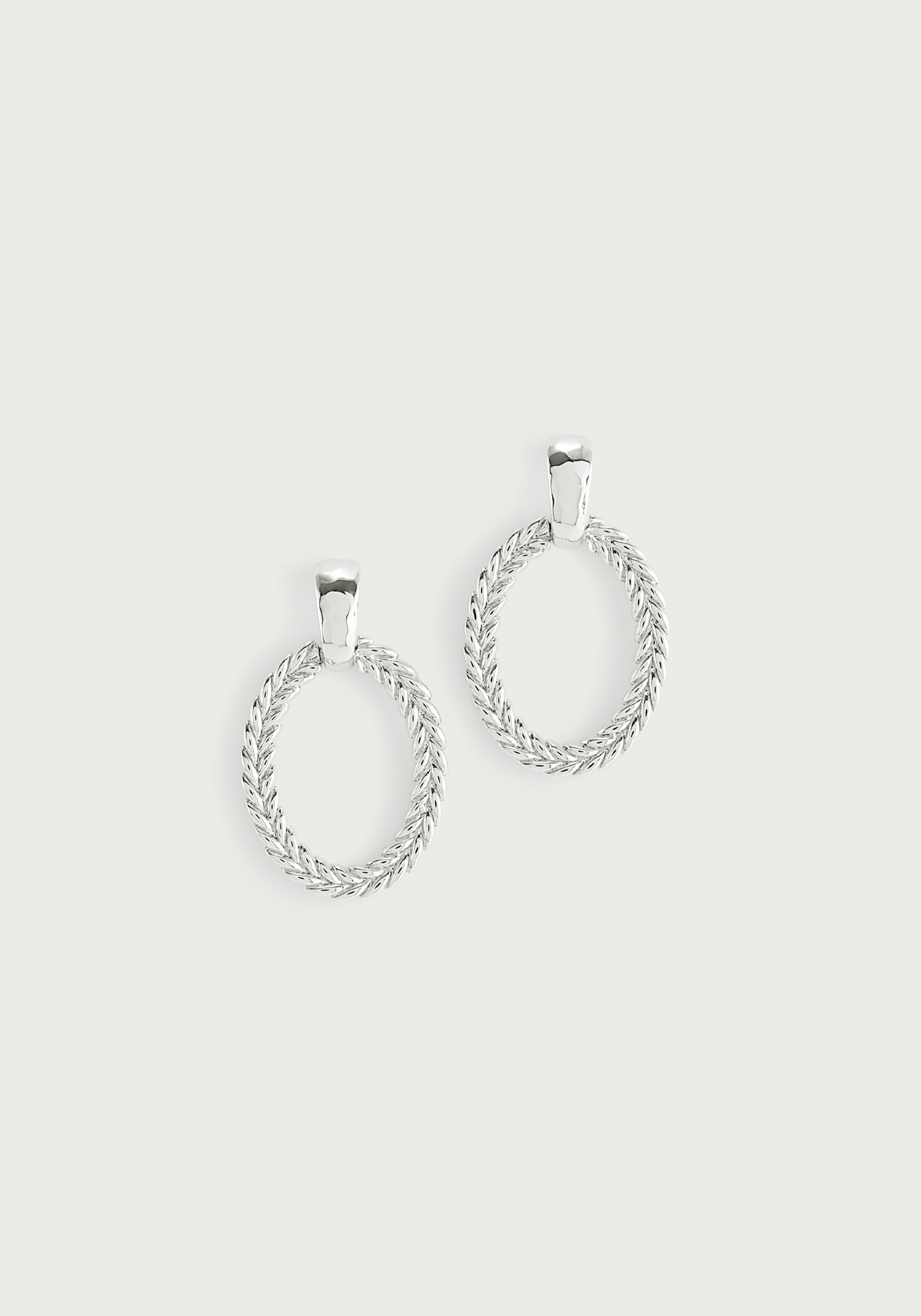 Cheval Ring Earrings, Silver