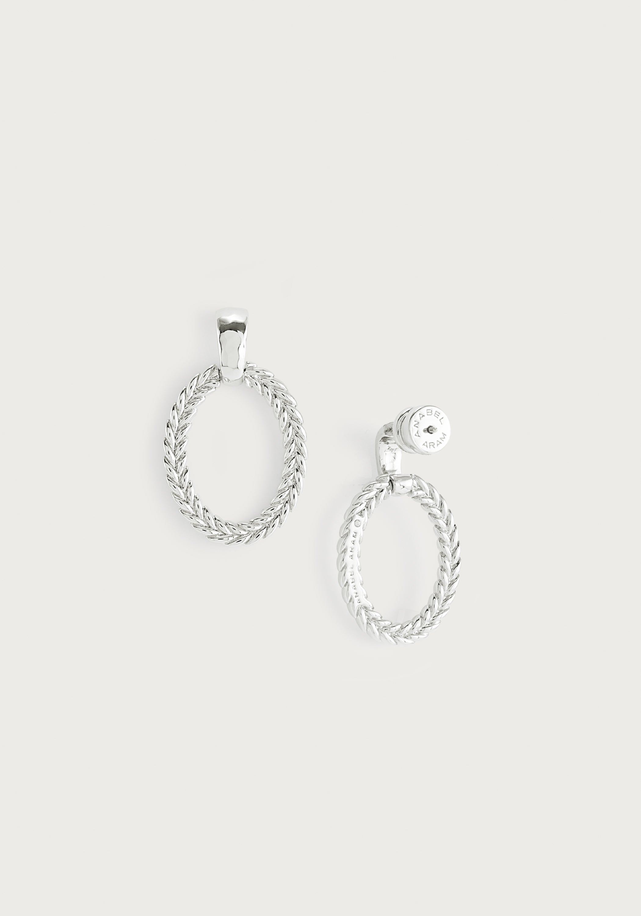 Cheval Ring Earrings, Silver