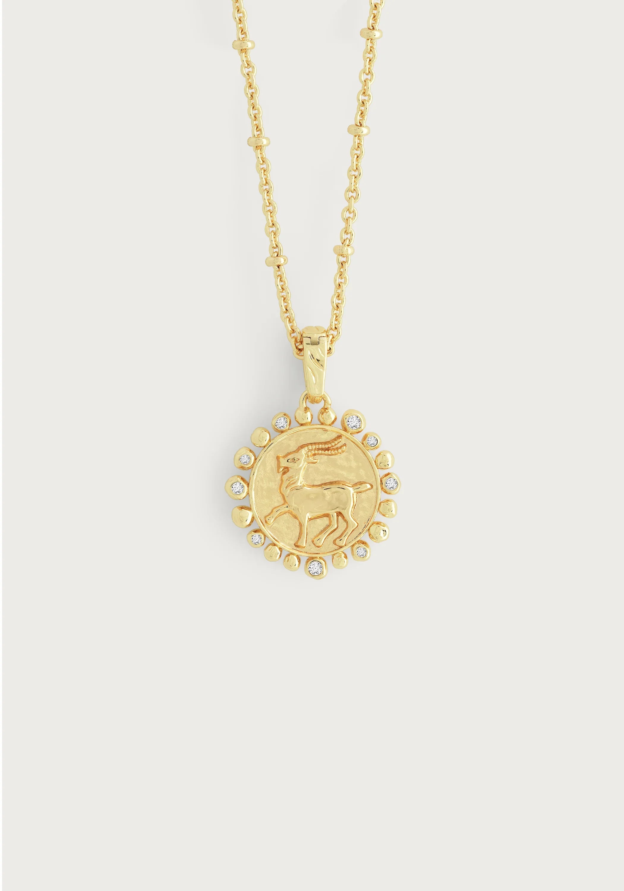 Zodiac Pendant Necklace, Capricorn