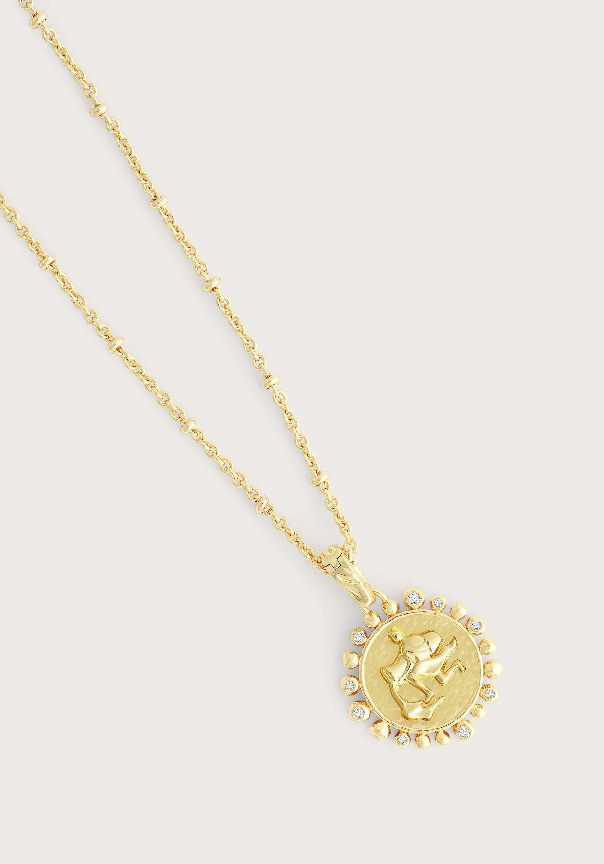 Zodiac Pendant Necklace, Aquarius