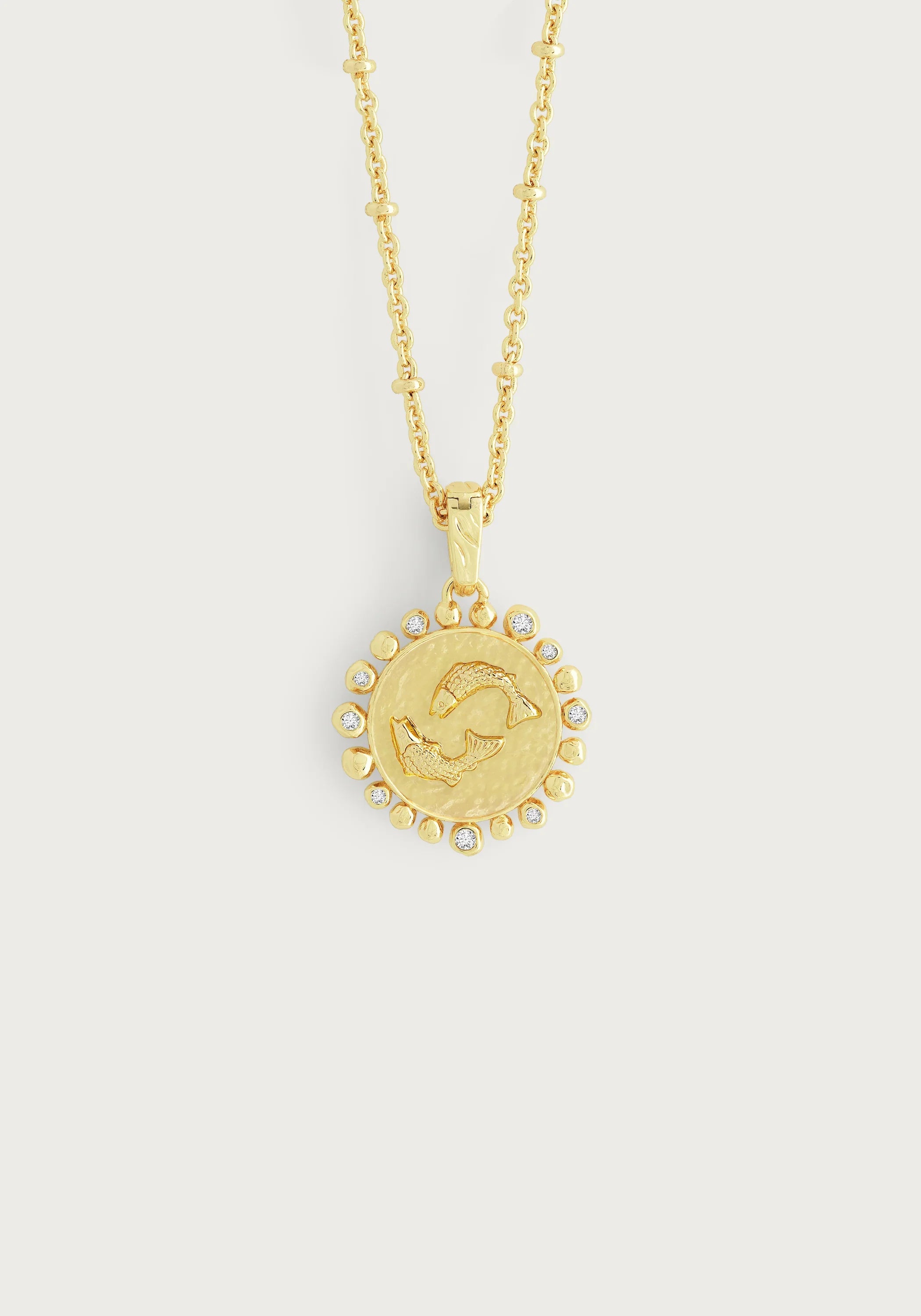 Zodiac Pendant Necklace, Pisces