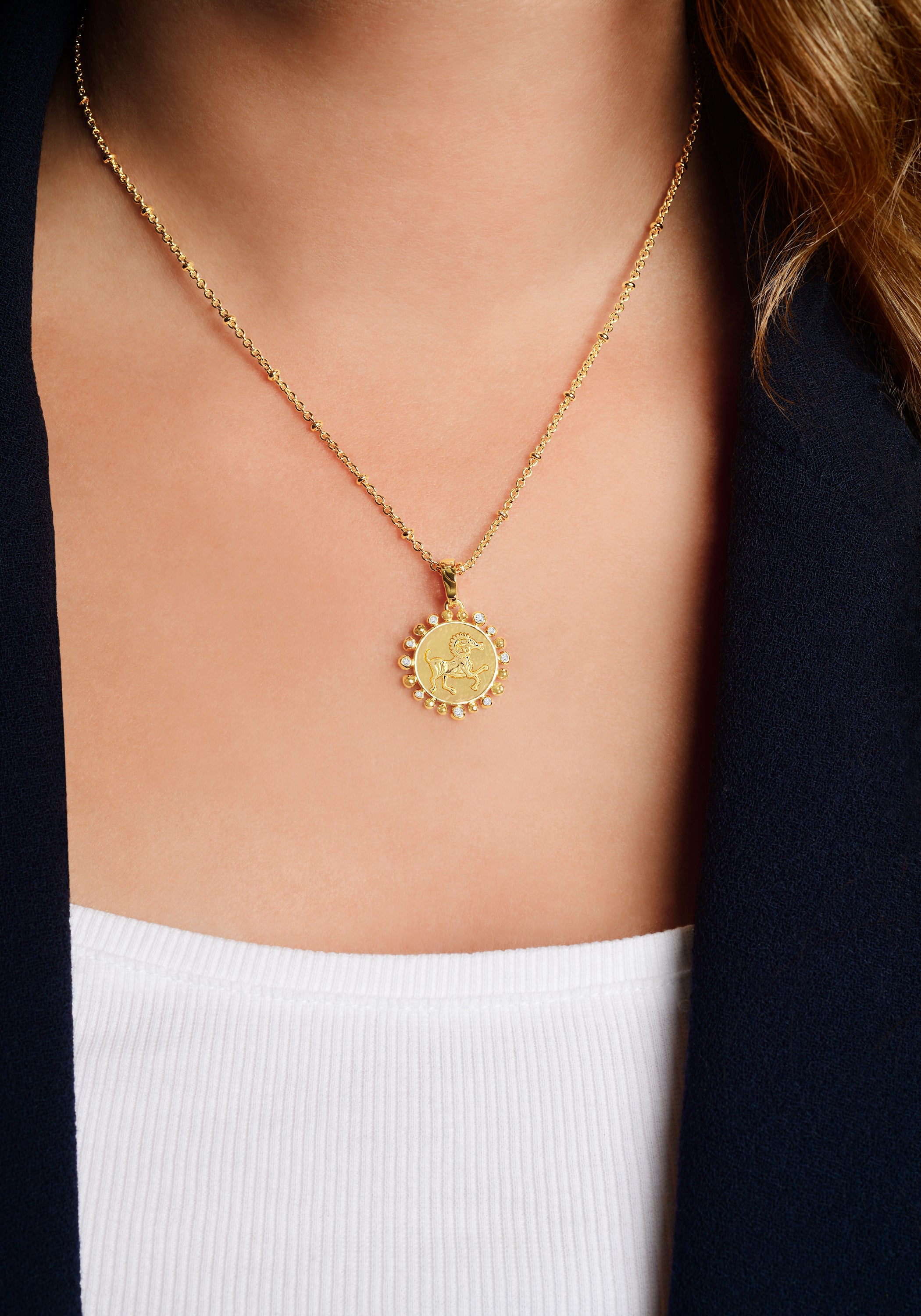 Zodiac Pendant Necklace, Aries