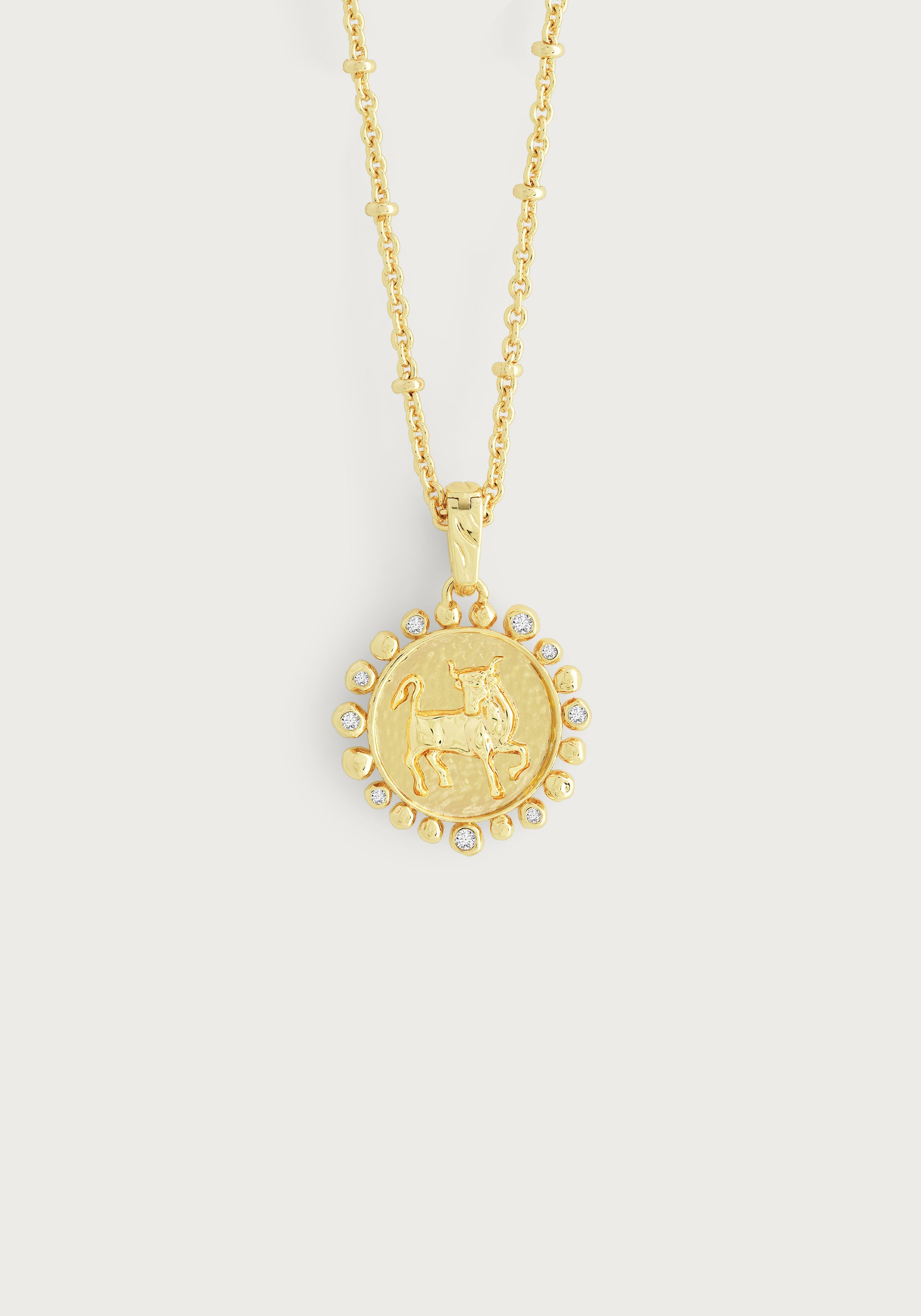 Zodiac Pendant Necklace, Taurus