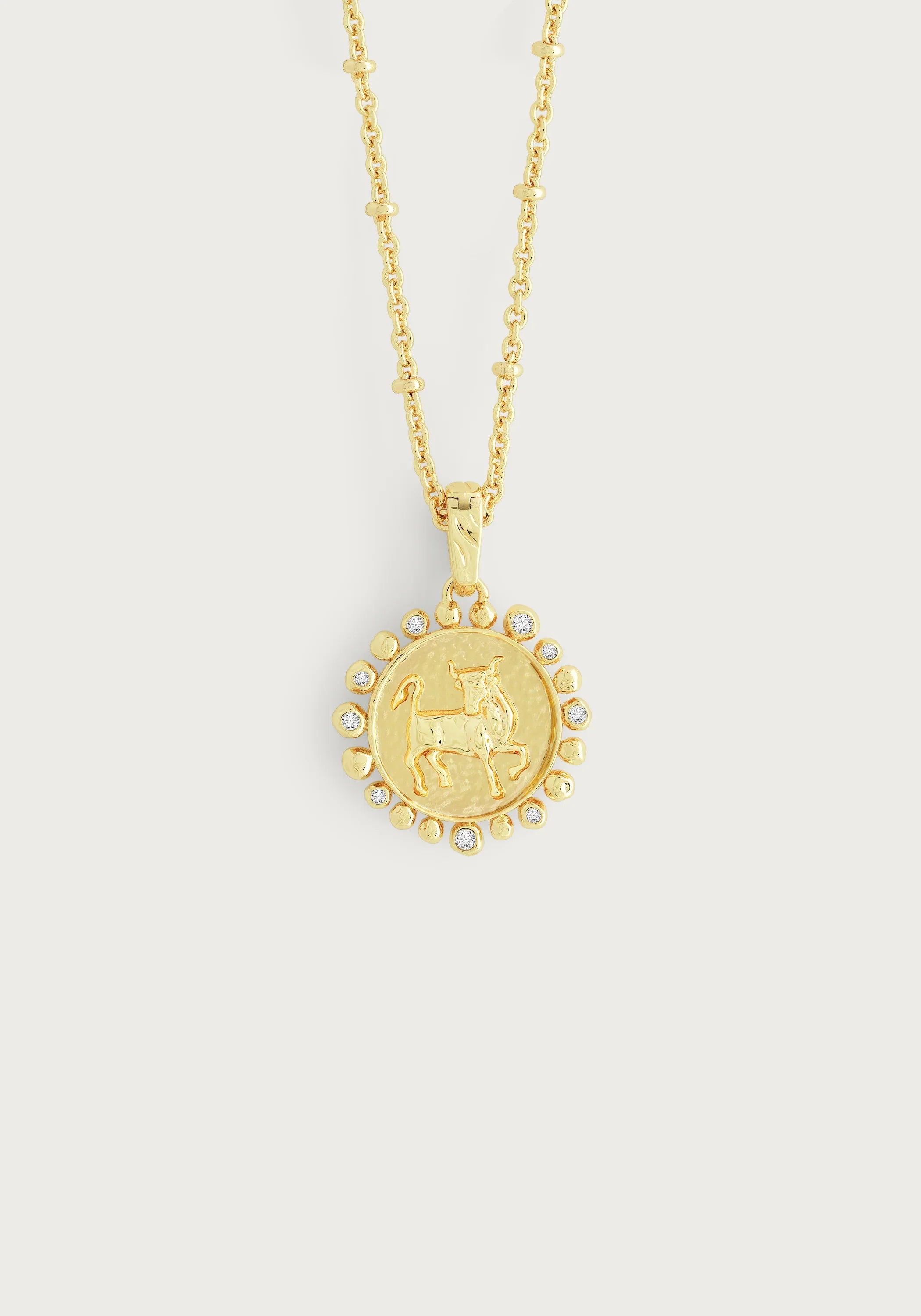 Zodiac Pendant Necklace, Taurus