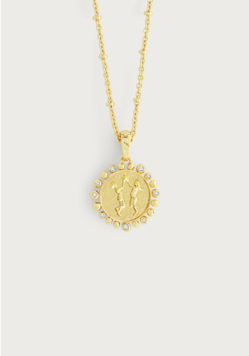 Zodiac Pendant Necklace, Gemini - Anabel Aram