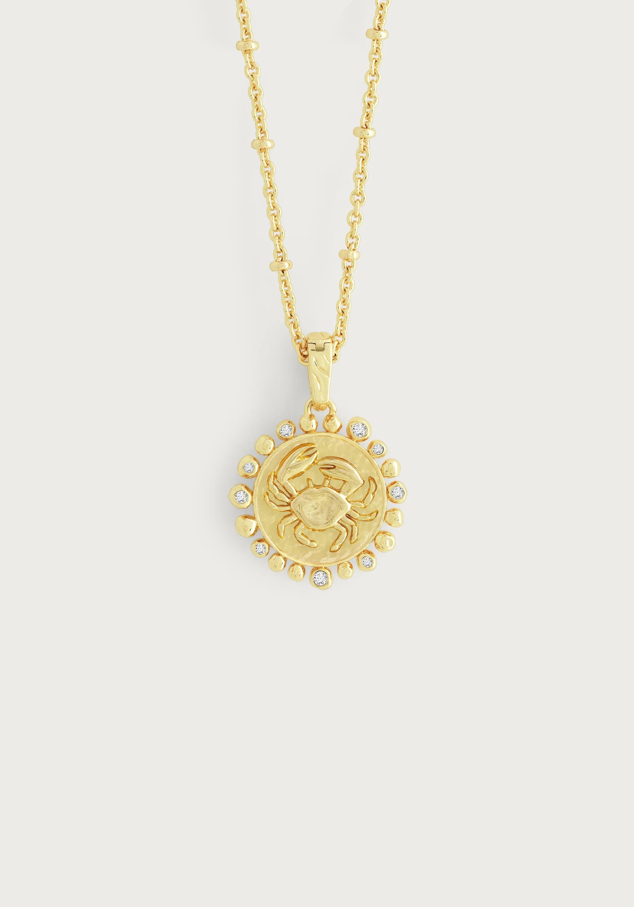 Zodiac Pendant Necklace, Cancer