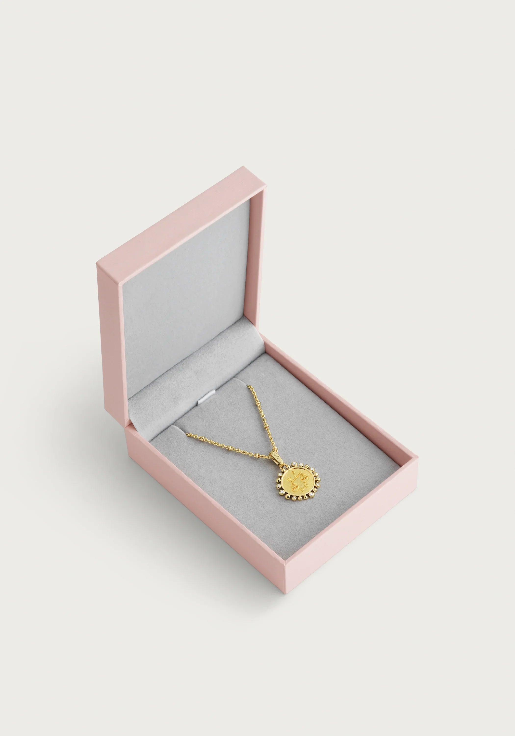Zodiac Pendant Necklace, Libra