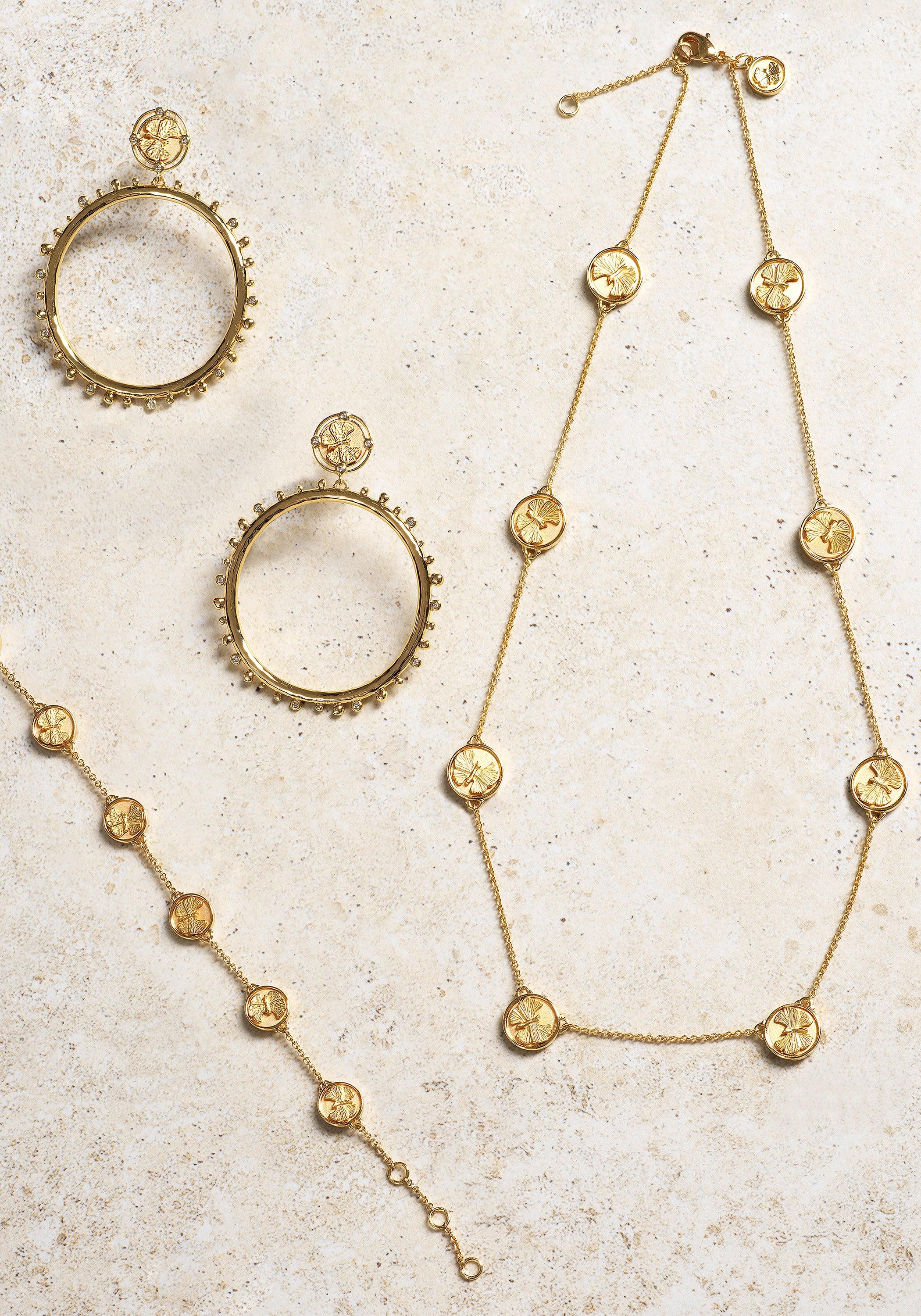 Butterfly Coin Station Necklace