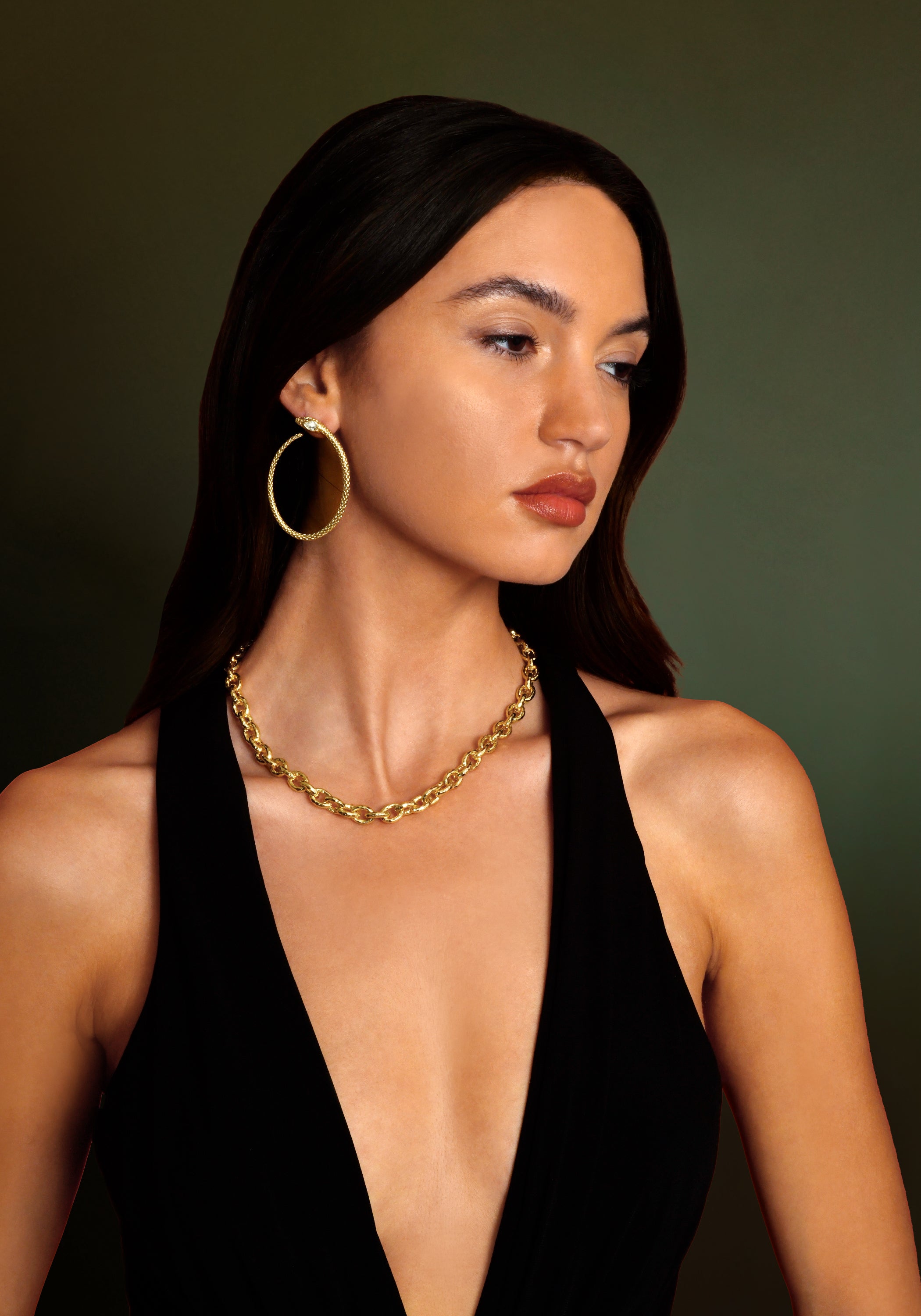Serpent Hoop Earrings