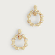 Bamboo Double Hoop Earrings - Anabel Aram