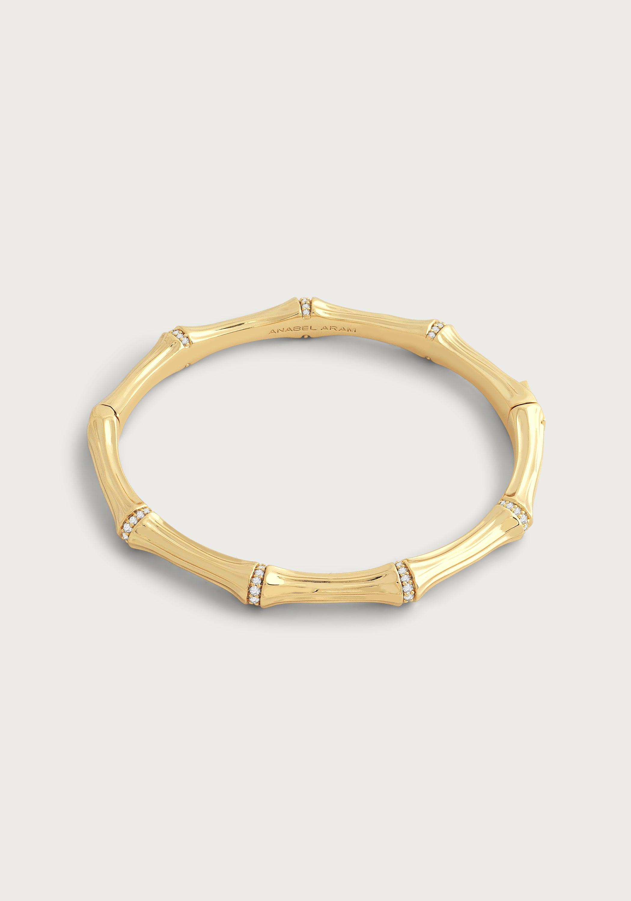 Bamboo Hinged Bangle - Anabel Aram