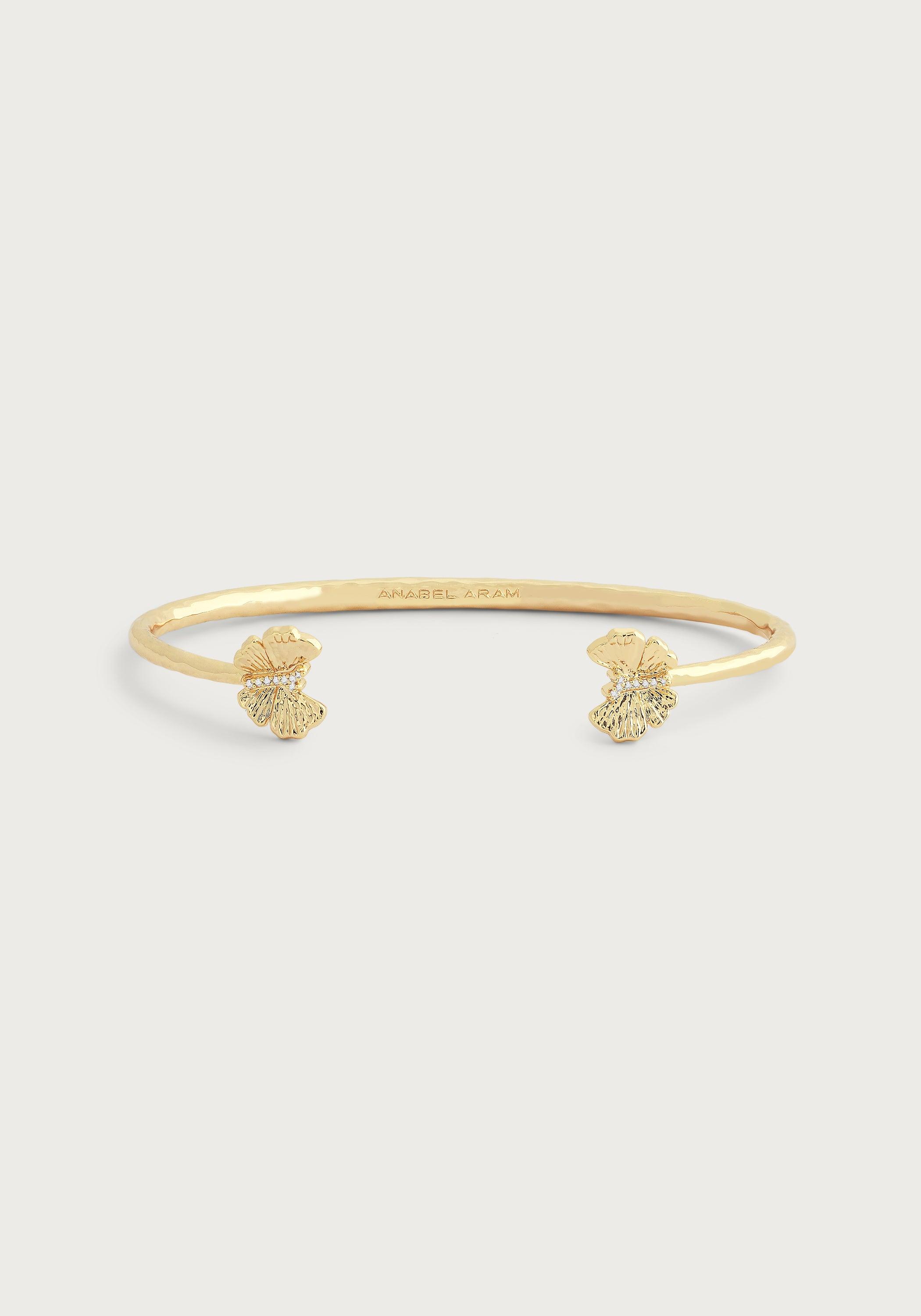 LV Nanogram Cuff Bangle with Diamantes and Crystal Stud