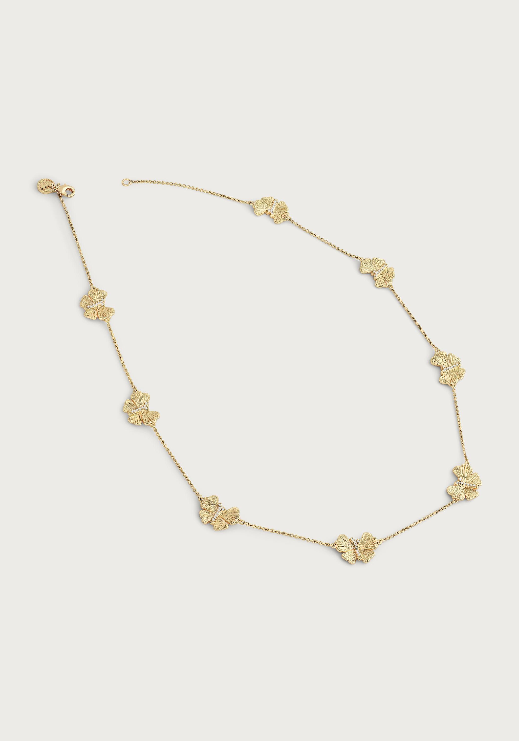 Butterfly Gold Station Necklace - Anabel Aram