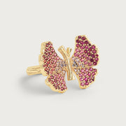 Butterfly Pink Pavé Ring