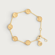 Butterfly Coin Charm Bracelet