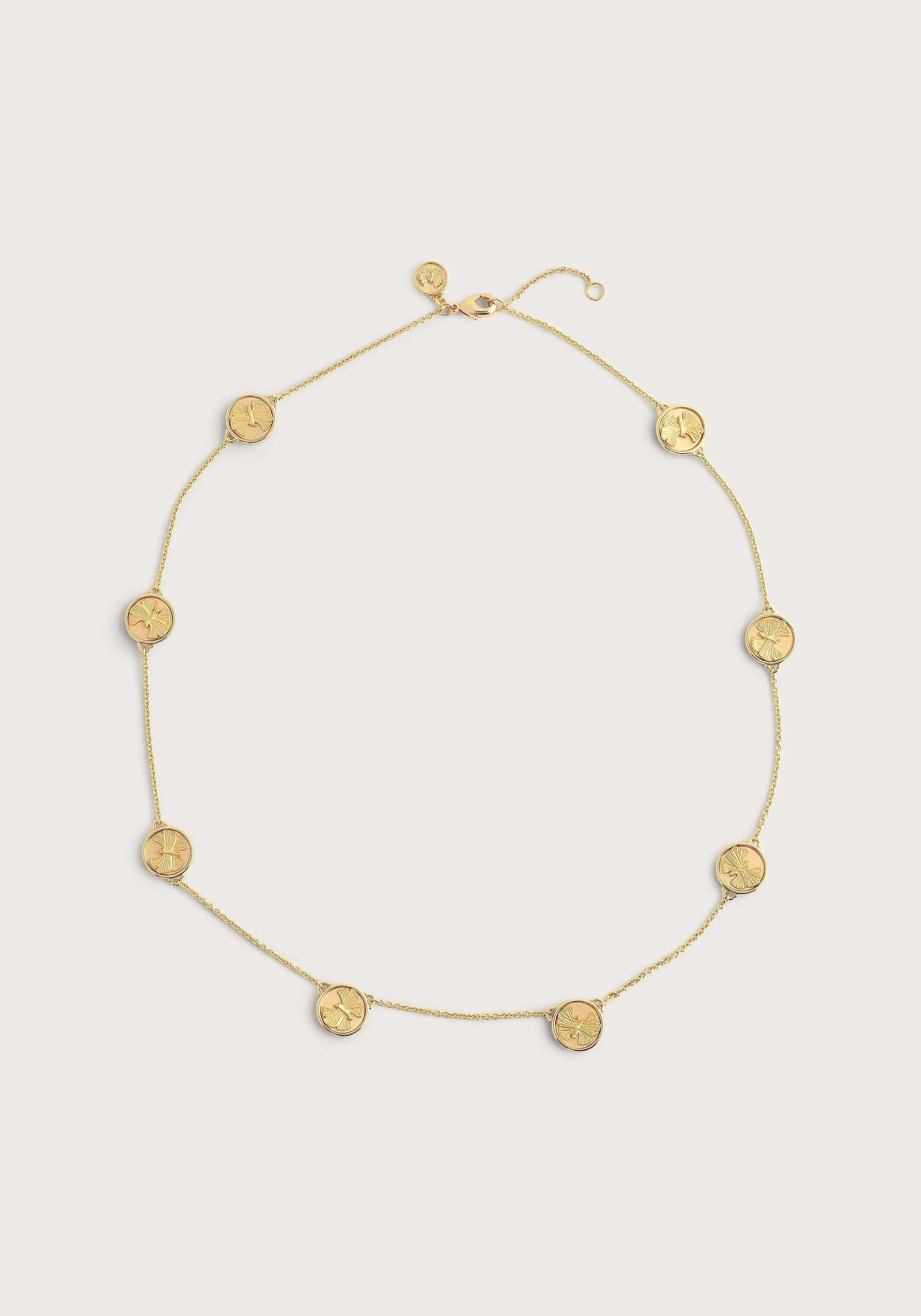 Butterfly Coin Stationary Necklace - Anabel Aram