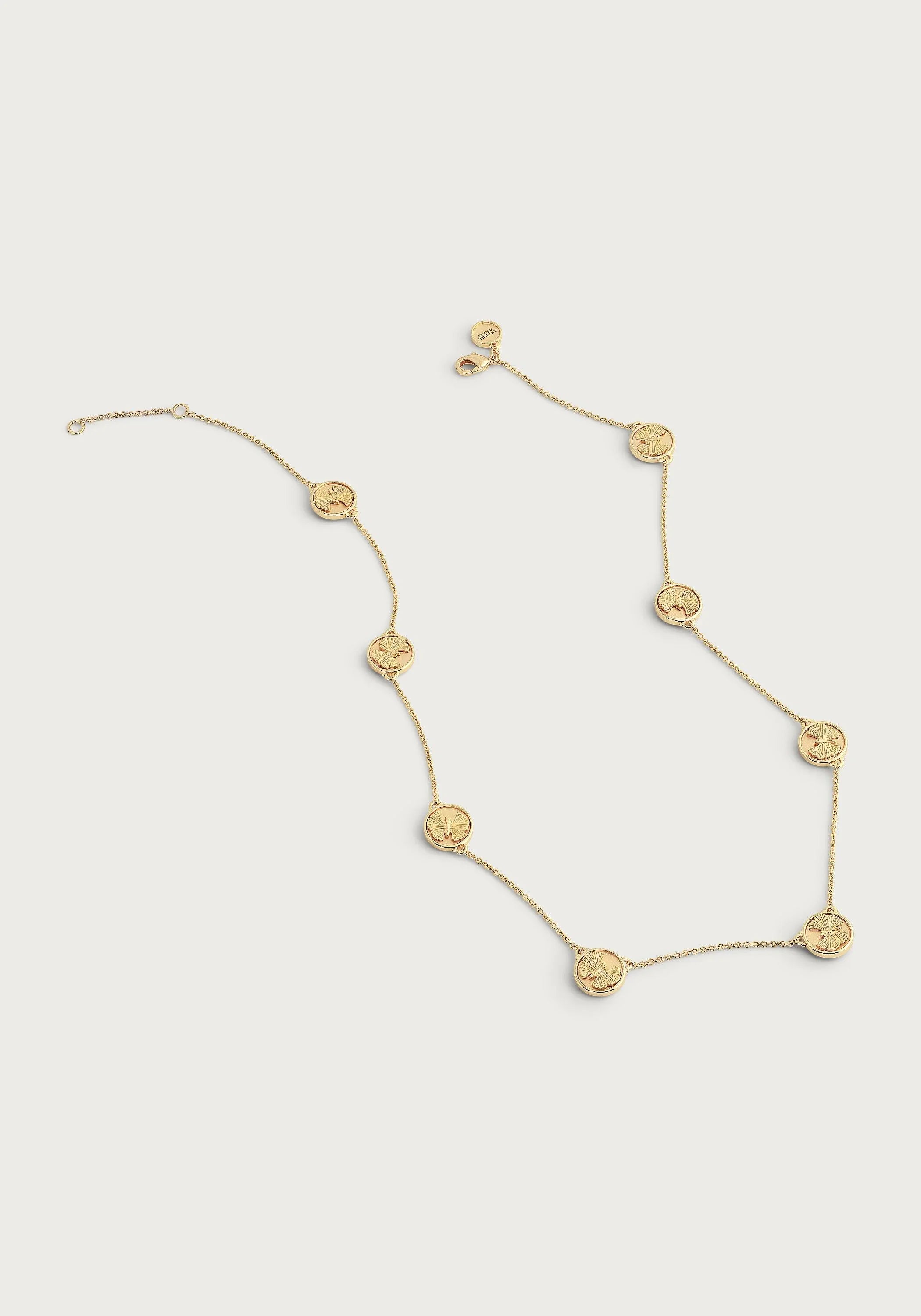 Butterfly Coin Stationary Necklace - Anabel Aram