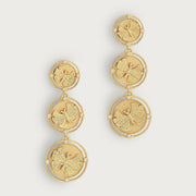 Butterfly Coin Drop Earrings