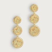 Butterfly Coin Drop Earrings - Anabel Aram
