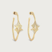 Ginkgo Hoop Earrings - Anabel Aram